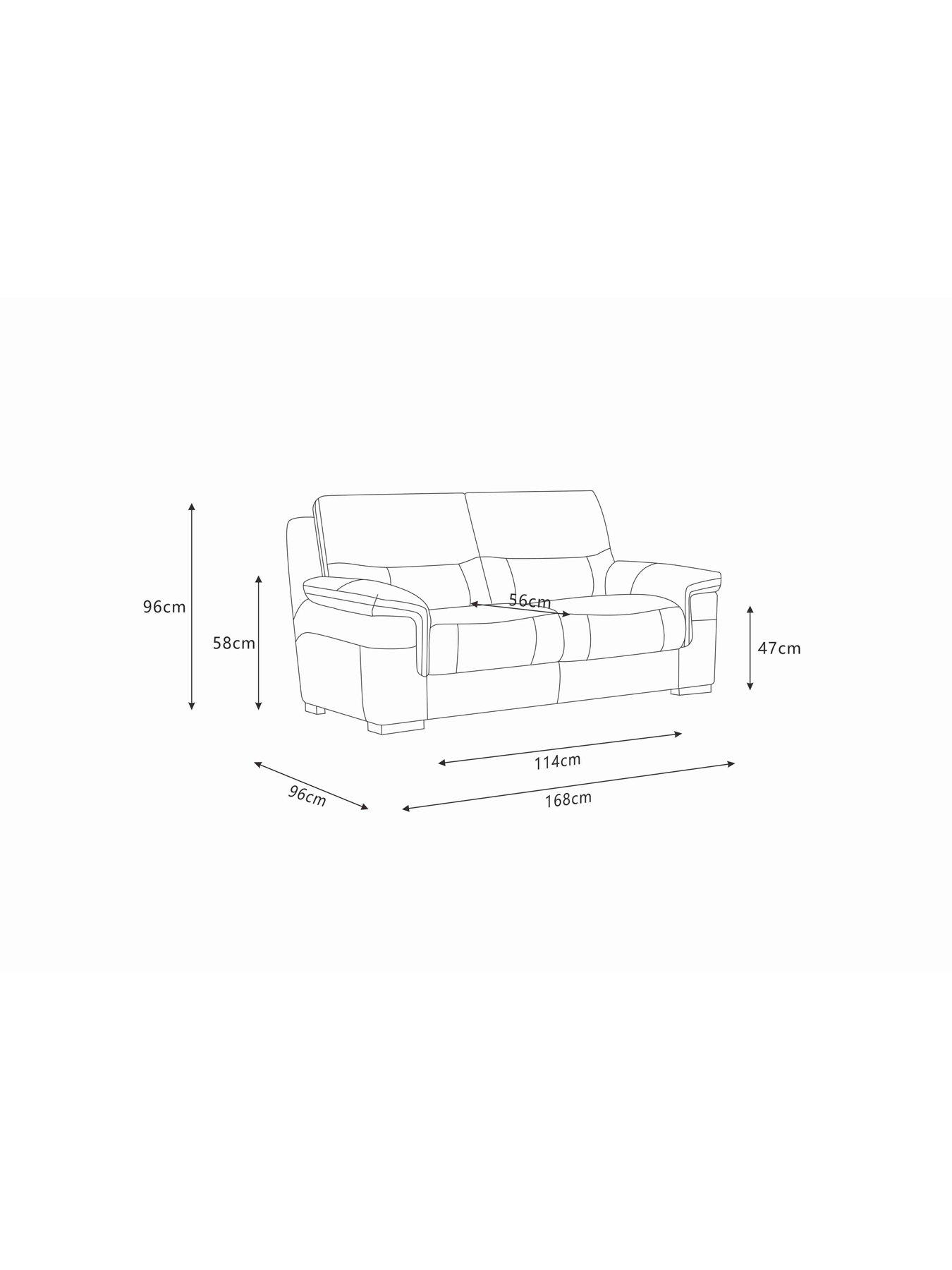 Image 7 of 7 of The Very Collection Prenton 2 Seater Leather Sofa