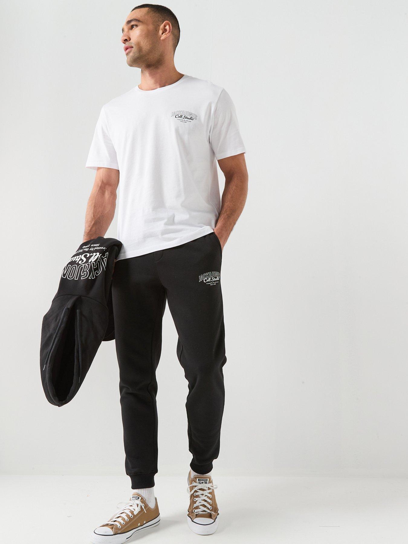 Jack & Jones 3 Piece Makoto Tracksuit Set - White/Black