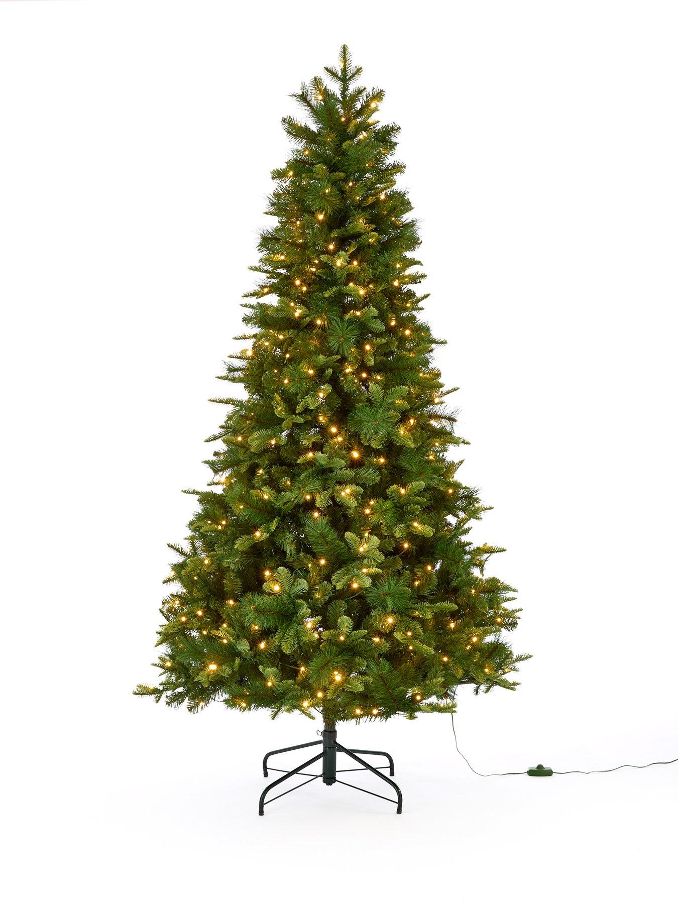 Image 2 of 8 of The Very Collection 7ft Aspen Pre Lit Christmas Tree with Dual Colour Twinkle Lights