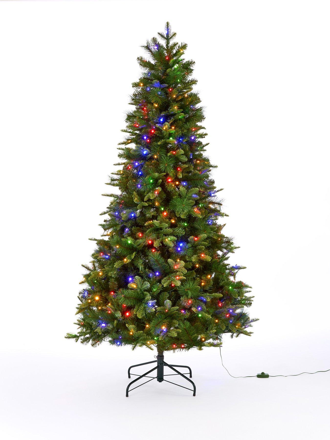 Image 3 of 8 of The Very Collection 7ft Aspen Pre Lit Christmas Tree with Dual Colour Twinkle Lights