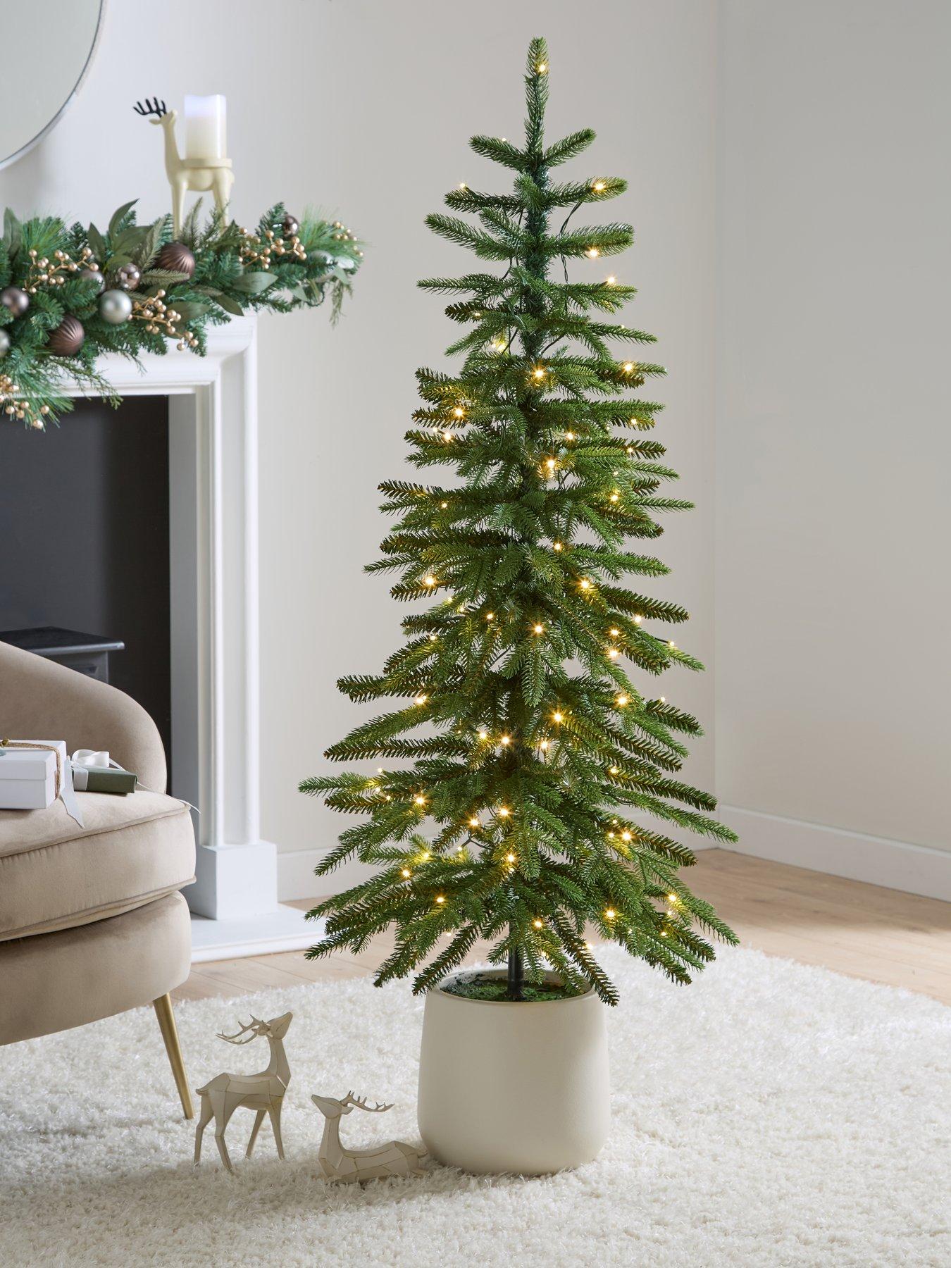 Image 1 of 7 of The Very Collection 5ft Prelit Potted Indoor/Outdoor Christmas Tree