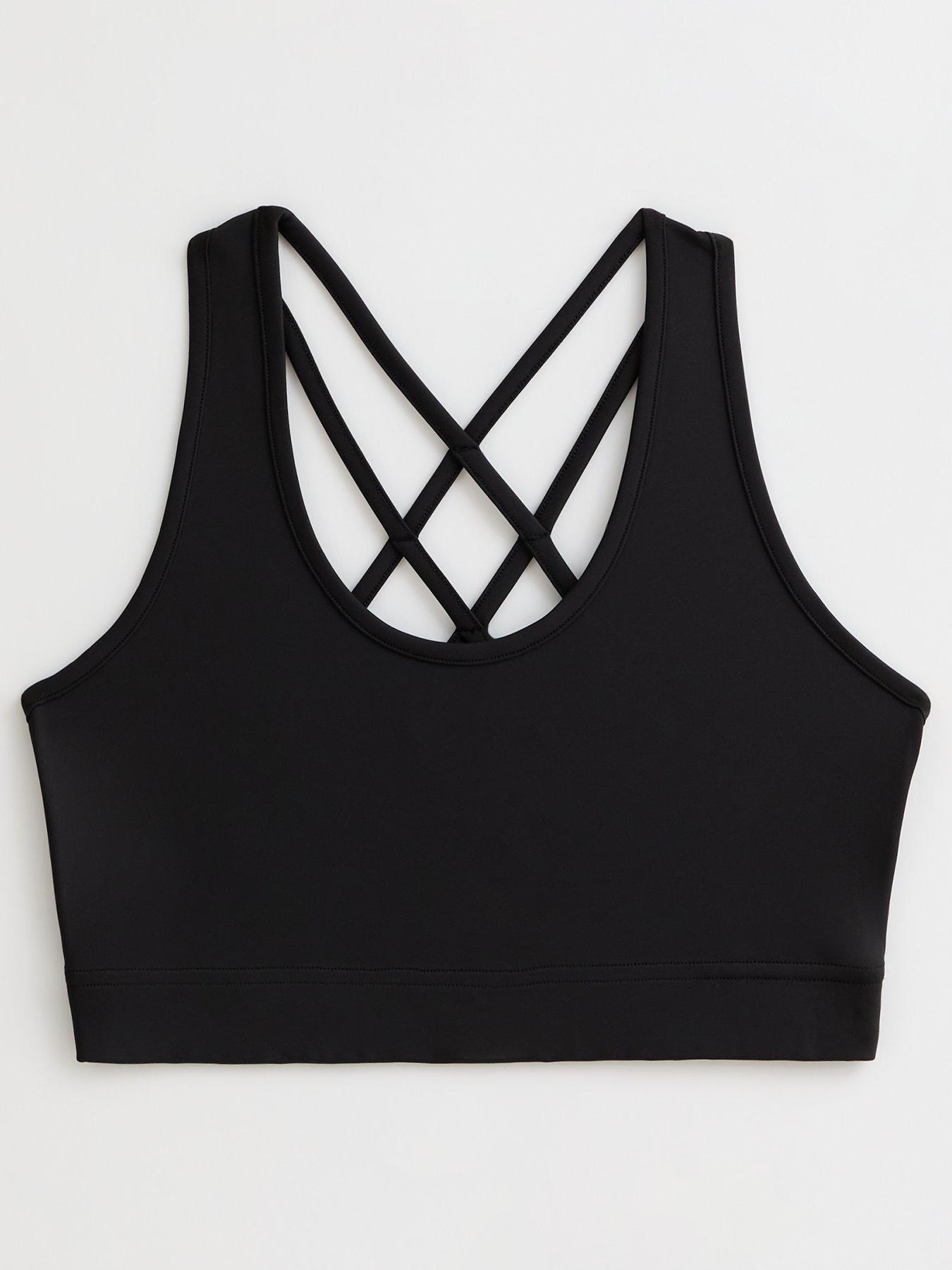 undefined Girls Crossover Straps Bralette - Black