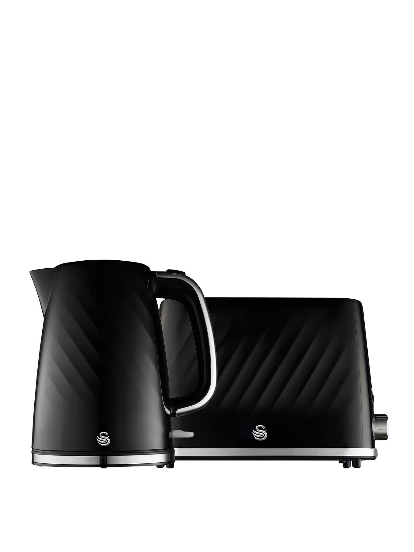 Image 1 of 5 of Swan EEJB256 Windsor 2 Slice Toaster and Kettle Set - Black