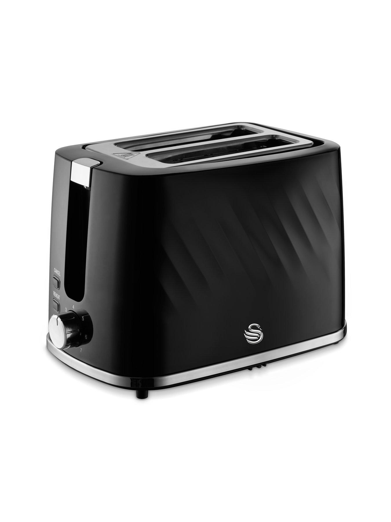 Image 3 of 5 of Swan EEJB256 Windsor 2 Slice Toaster and Kettle Set - Black