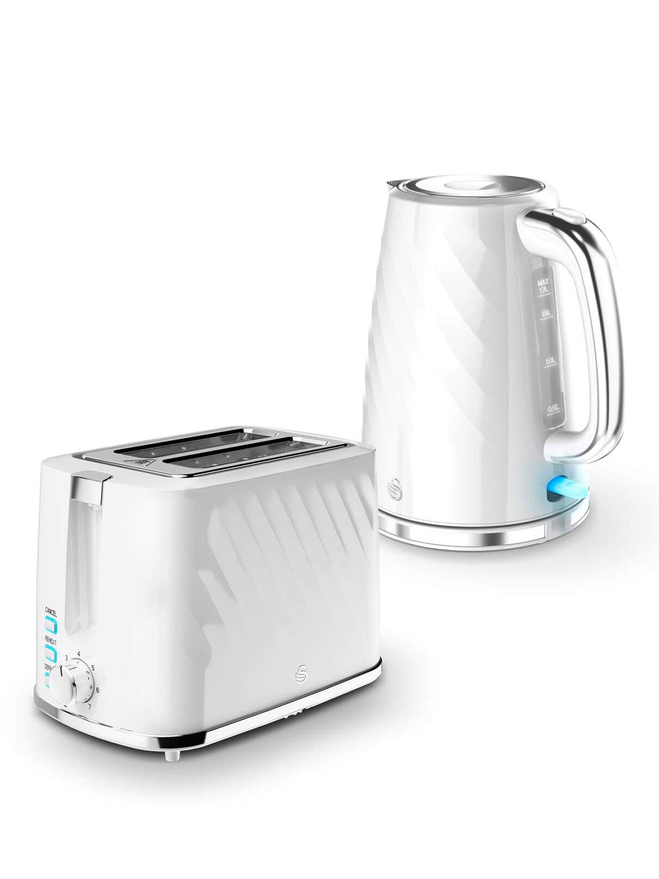 Image 1 of 6 of Swan EEJB258 Windsor 2 Slice Toaster and Kettle Set - White