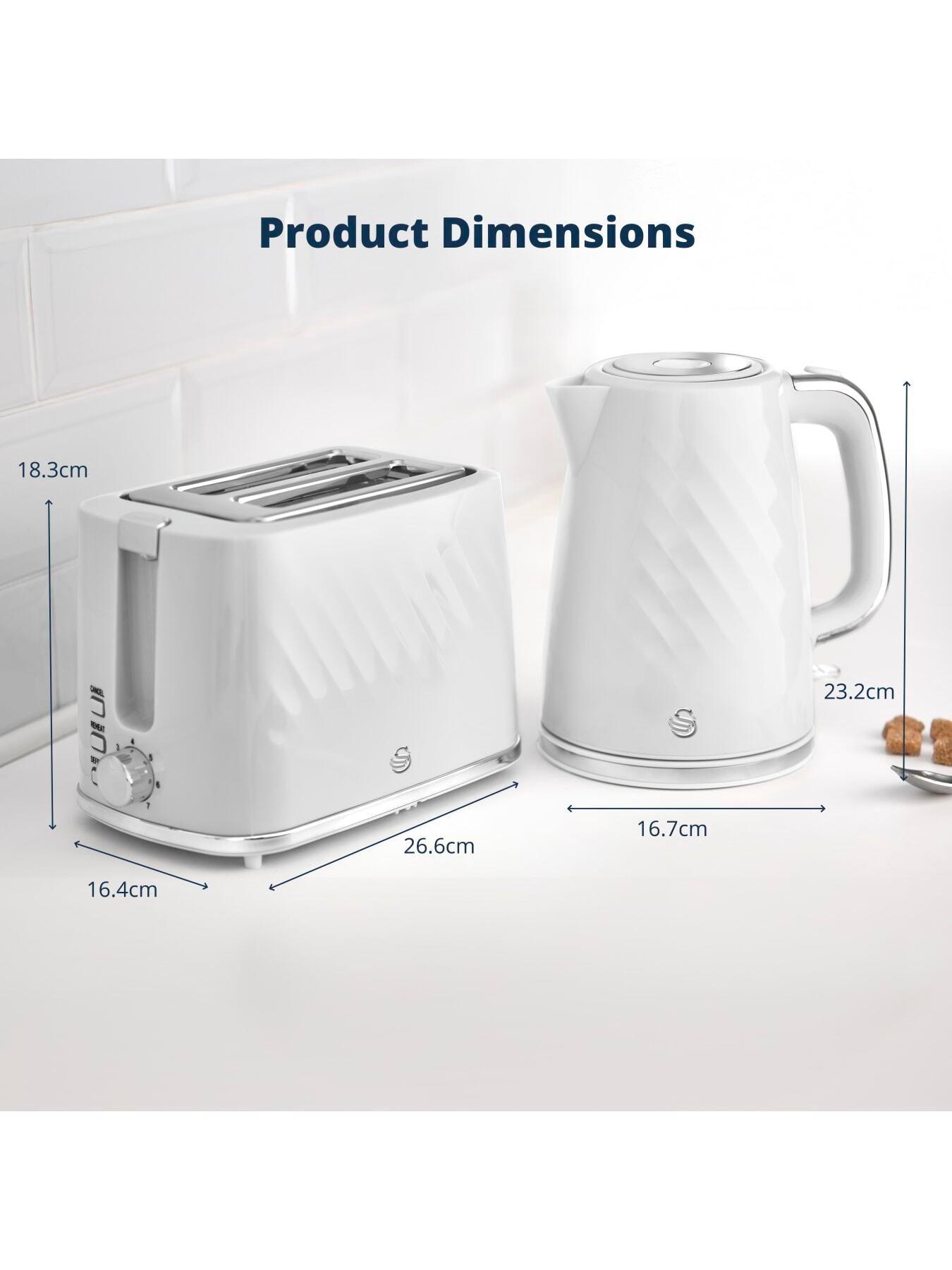 Image 6 of 6 of Swan EEJB258 Windsor 2 Slice Toaster and Kettle Set - White