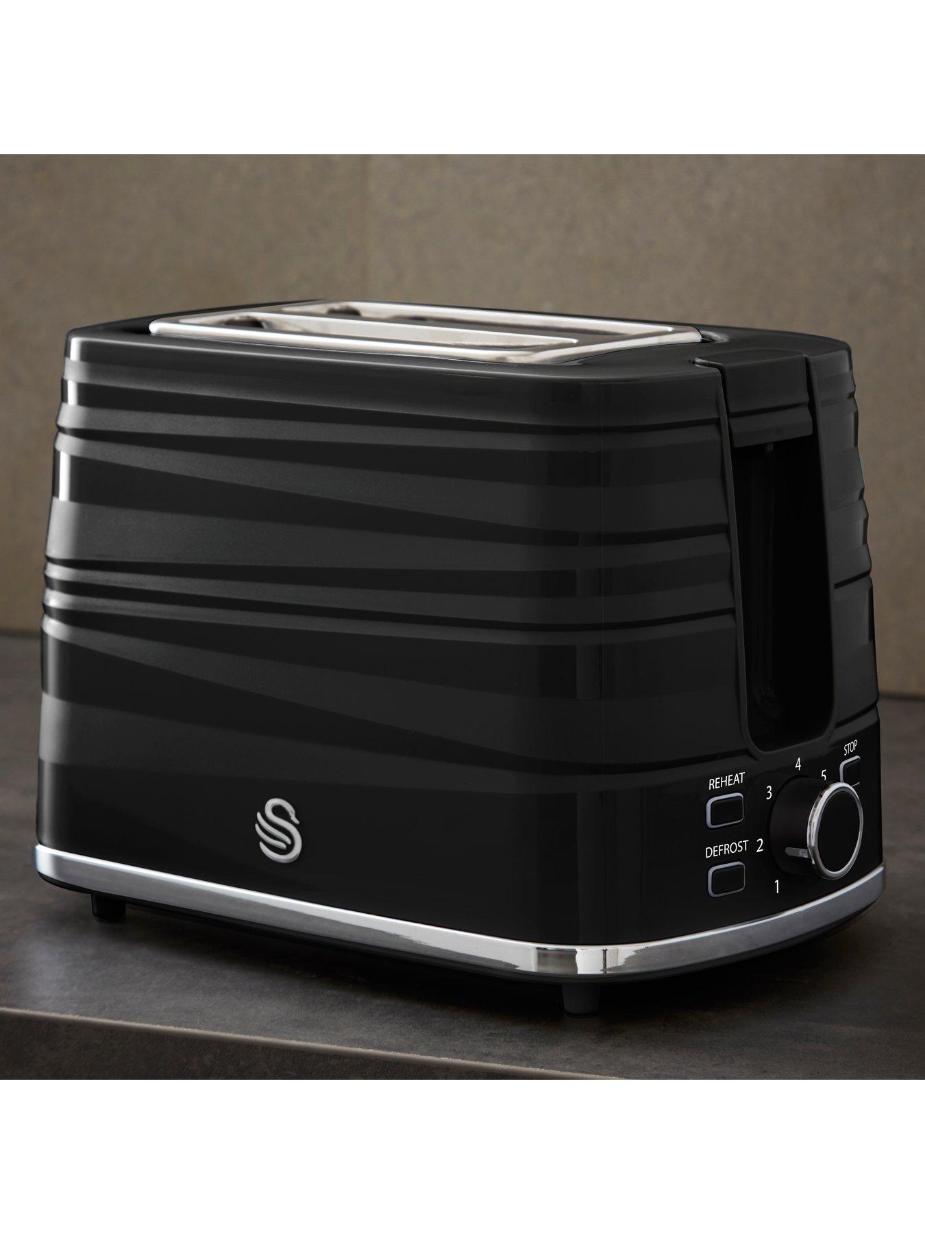 Image 3 of 6 of Swan EEJB245 Symphony 2 Slice Toaster and Kettle Set - Black