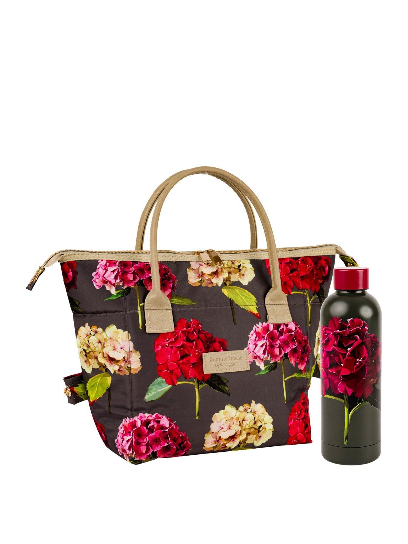undefined SARAH KELLEHER Dark Stone Convertible Lunch Bag  &  500ml Stainless Steel Drinks Bottle.