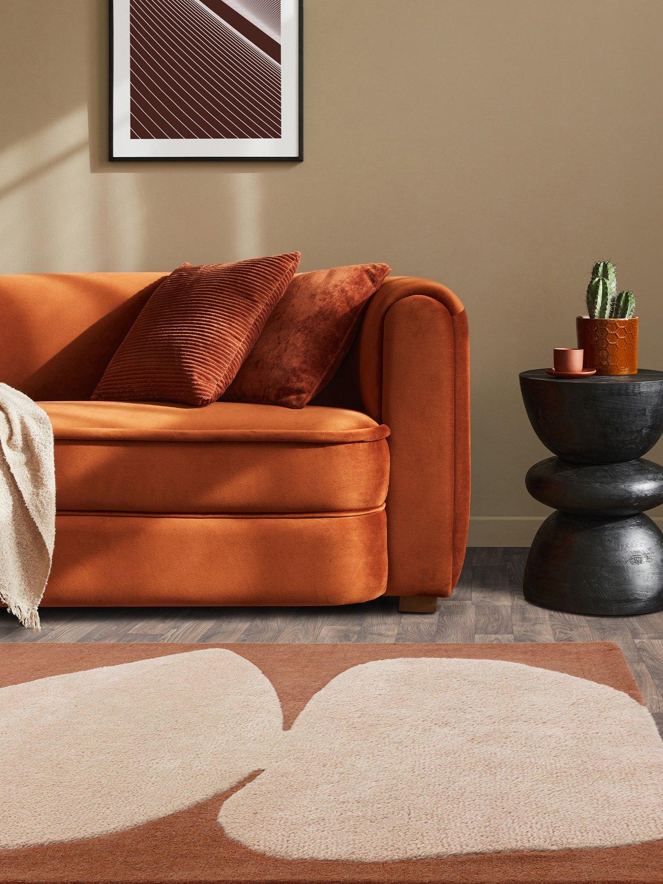 undefined Canvas Pebble Orange Rug