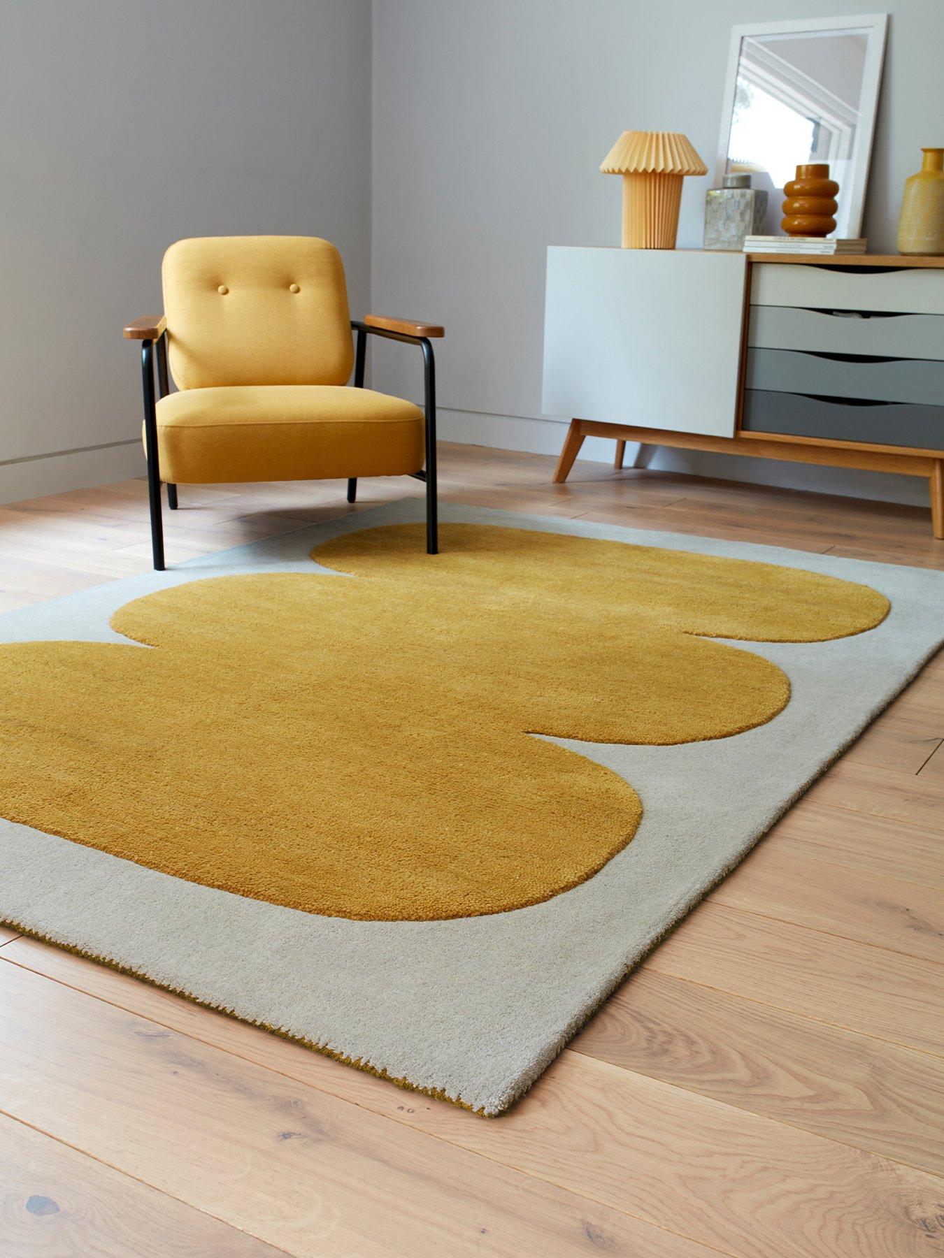 undefined Canvas Sculpt Yellow Rug