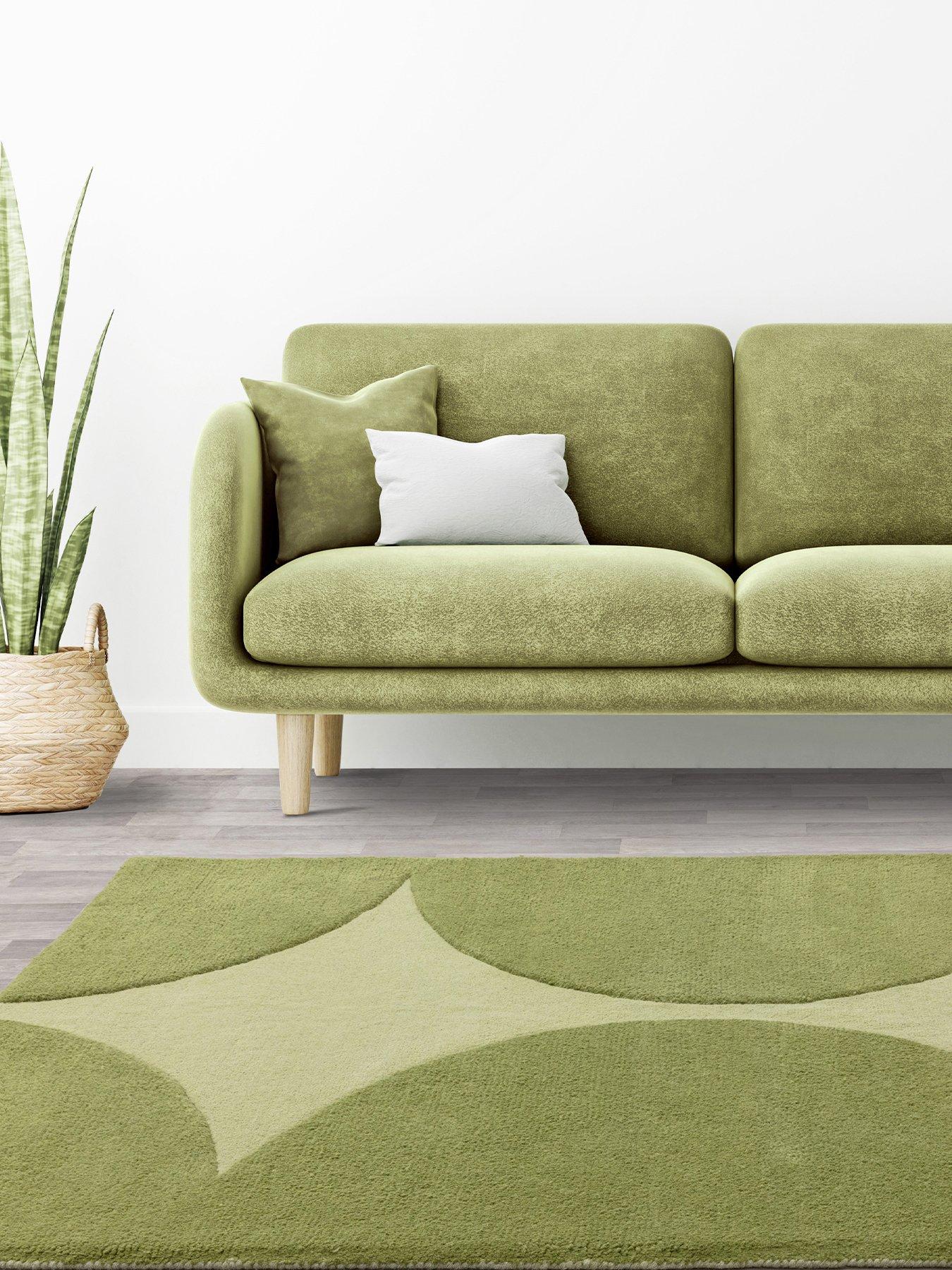 undefined Canvas Reflect Green Rug