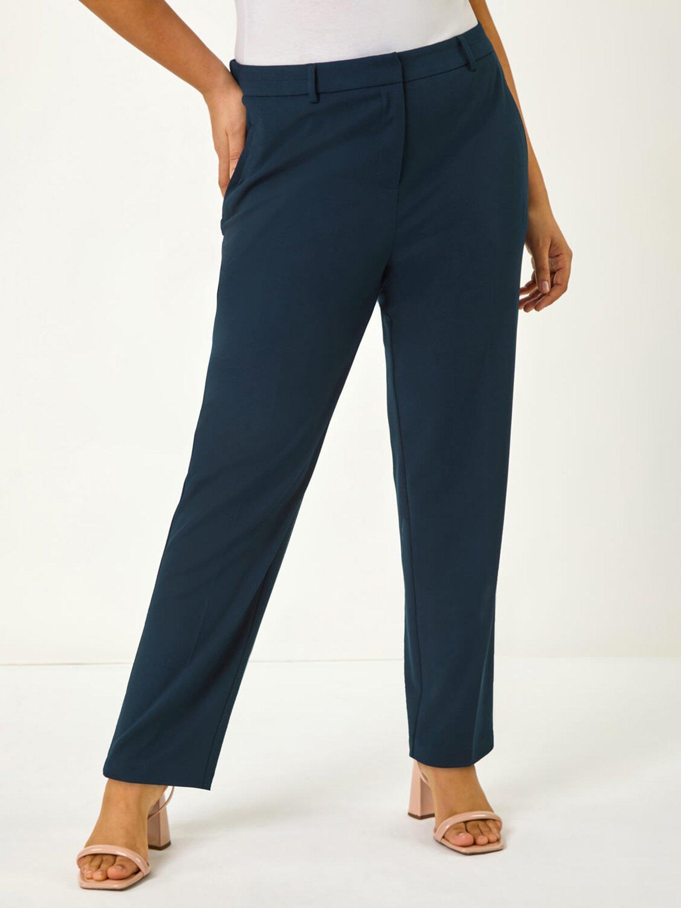 Roman Curve Straight Leg Trouser  - Navy