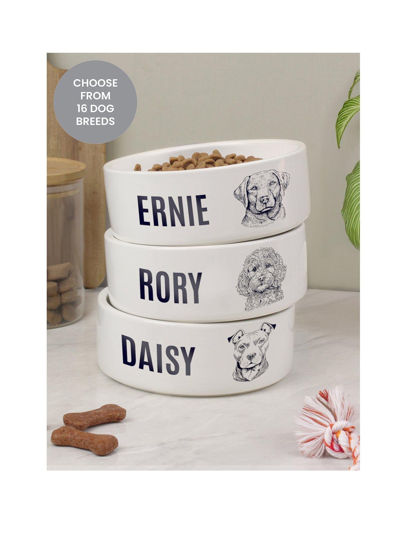 Image 1 of 3 of The Personalised Memento Company Personalised Dog Breed Feeding Bowl