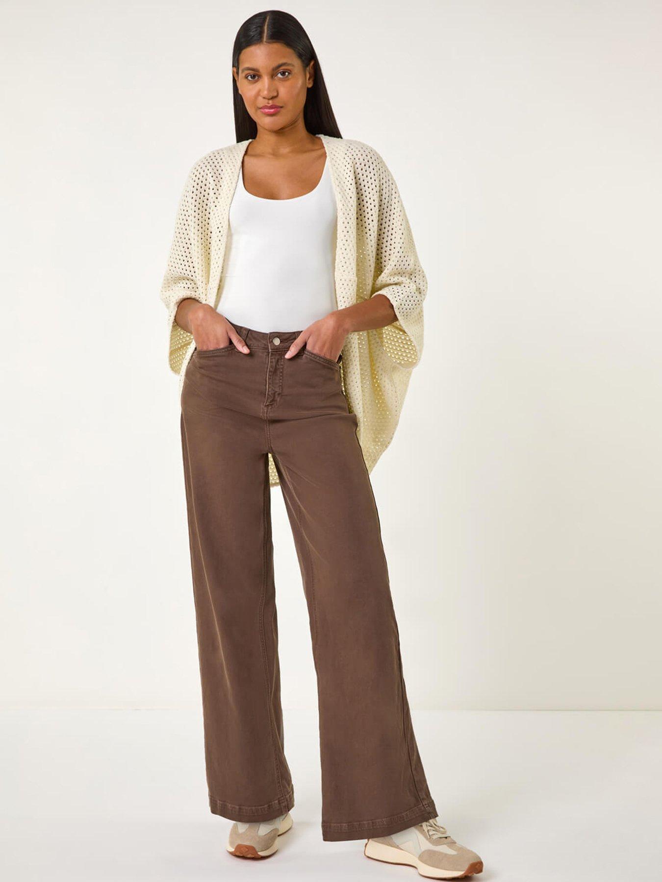 Image 3 of 5 of Roman Crochet Tunic Cardigan - White