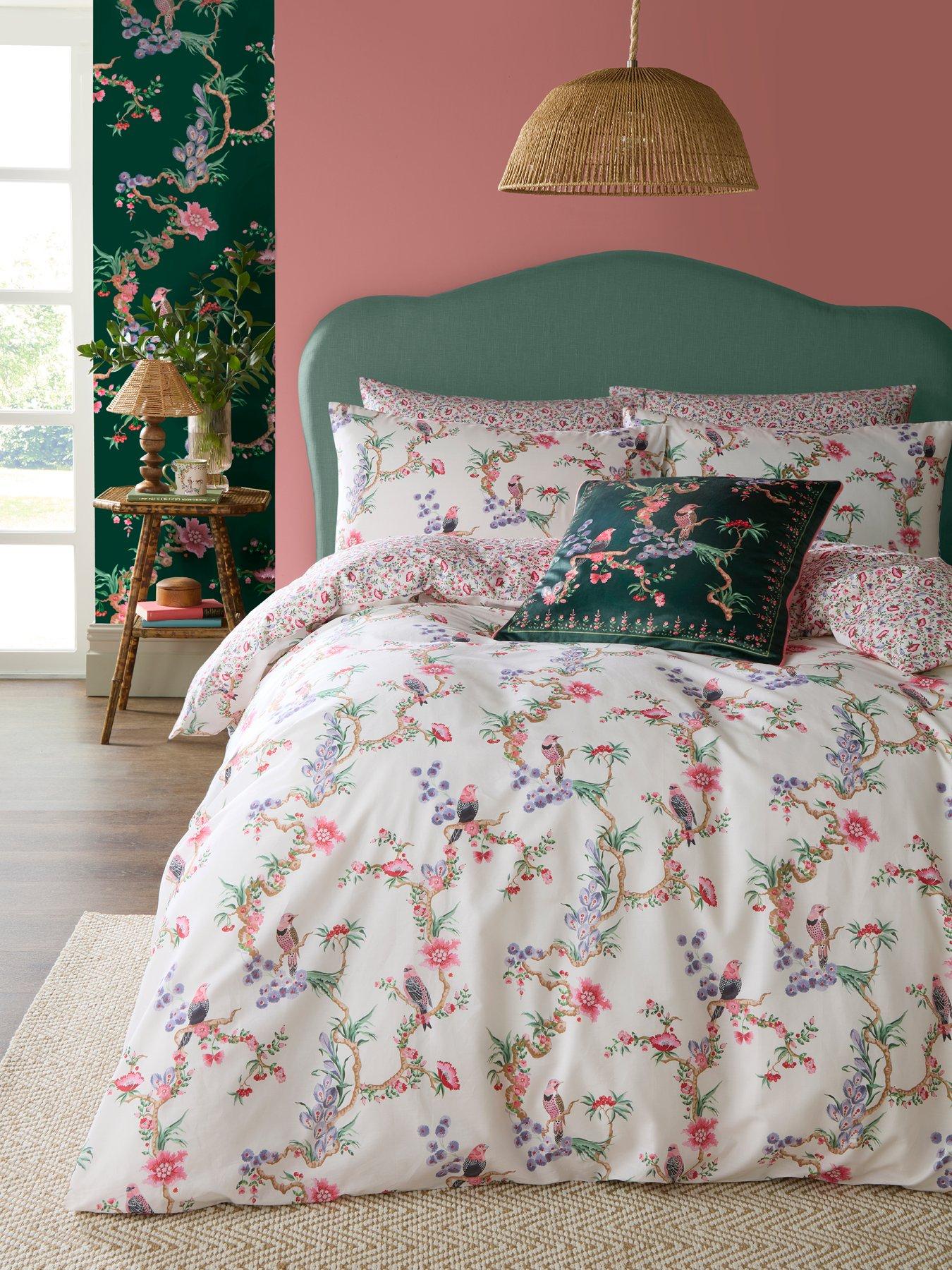 undefined Birds of a Feather 100% Cotton Percale Duvet Cover Set