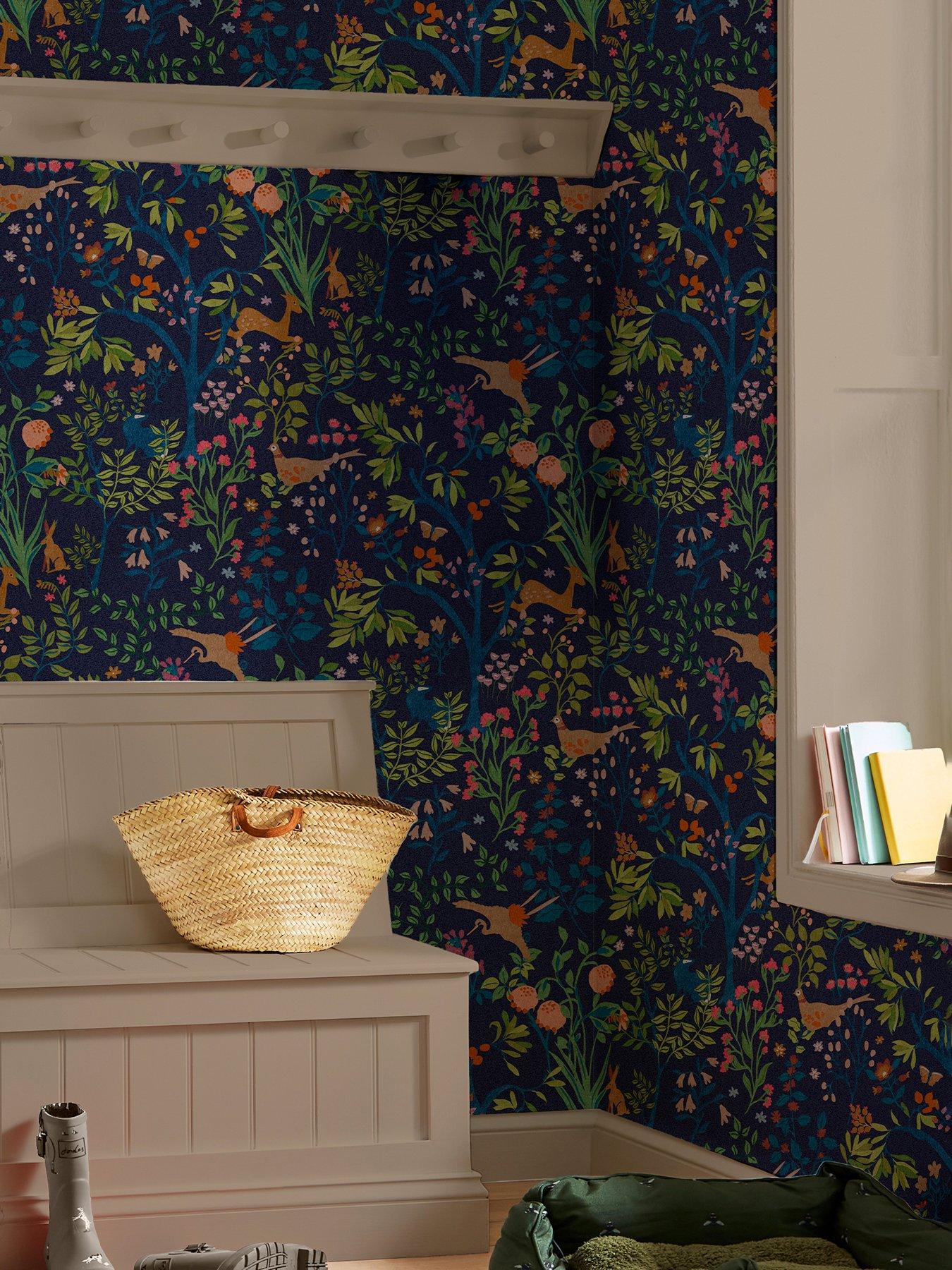 Joules Enchanted Woodland Navy Wallpaper