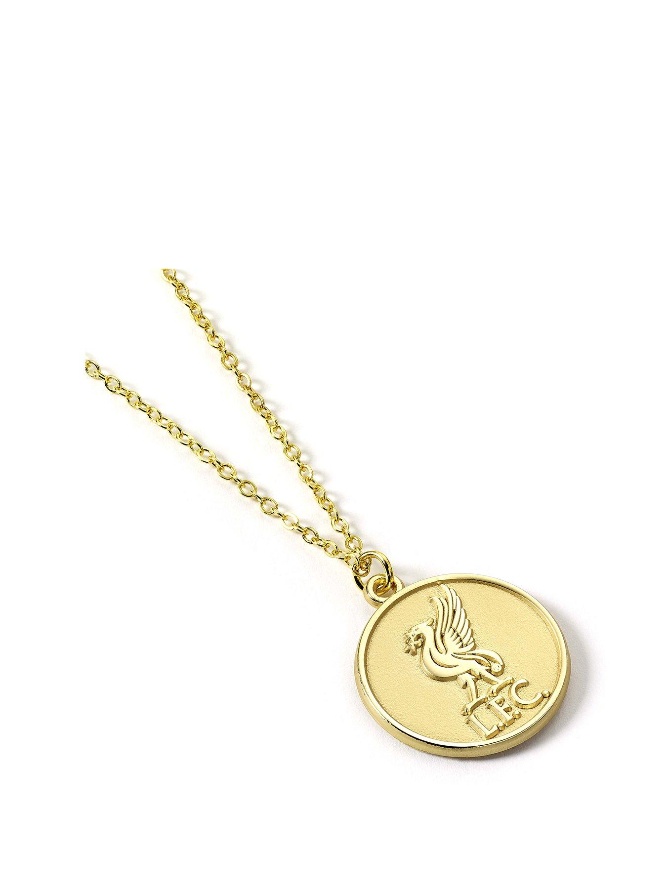Liverpool FC Liverpool Football Club Gold Finish Crest Necklace