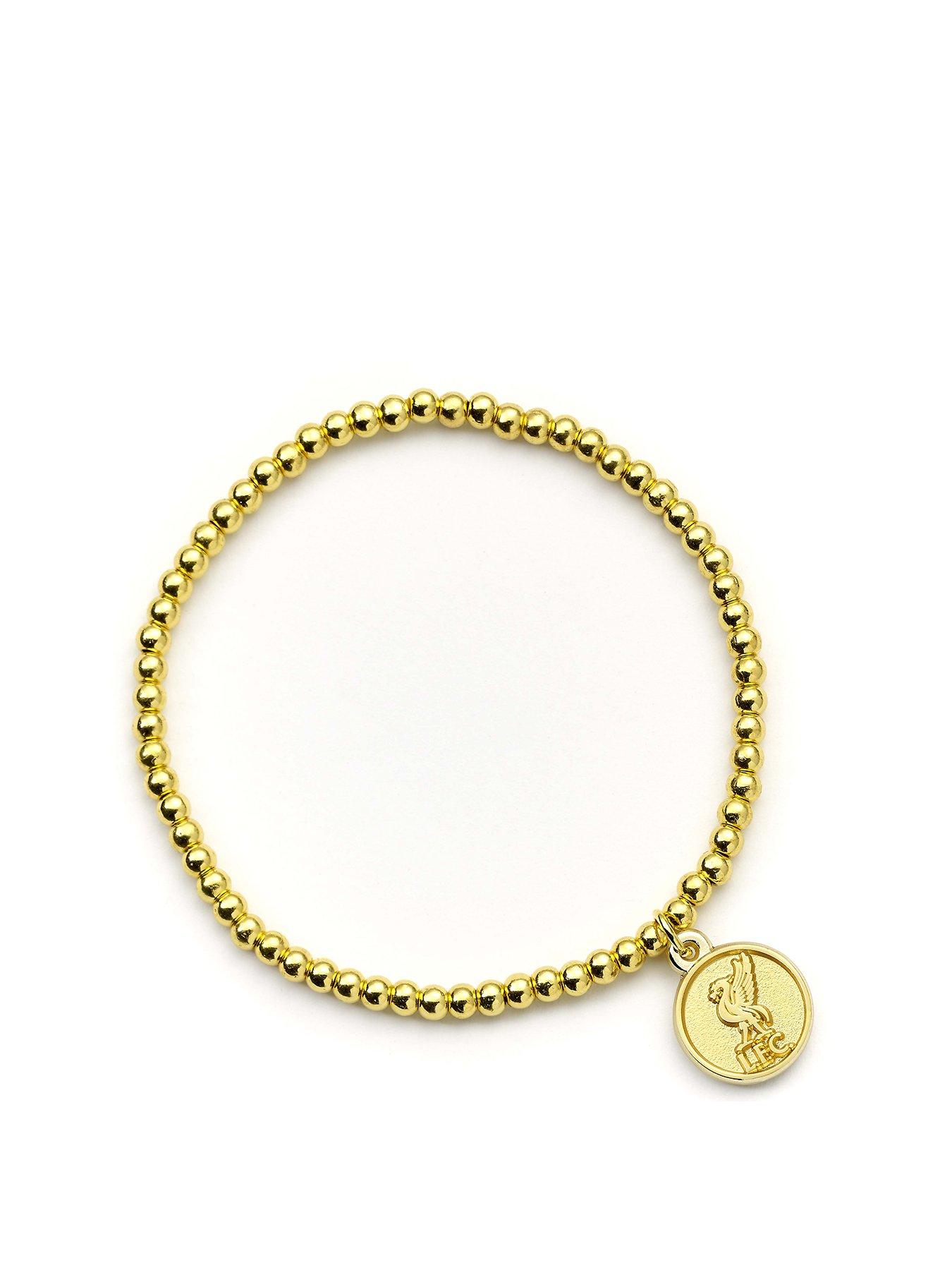 Liverpool FC Liverpool Football Club Ball Bead Bracelet with Crest Charm