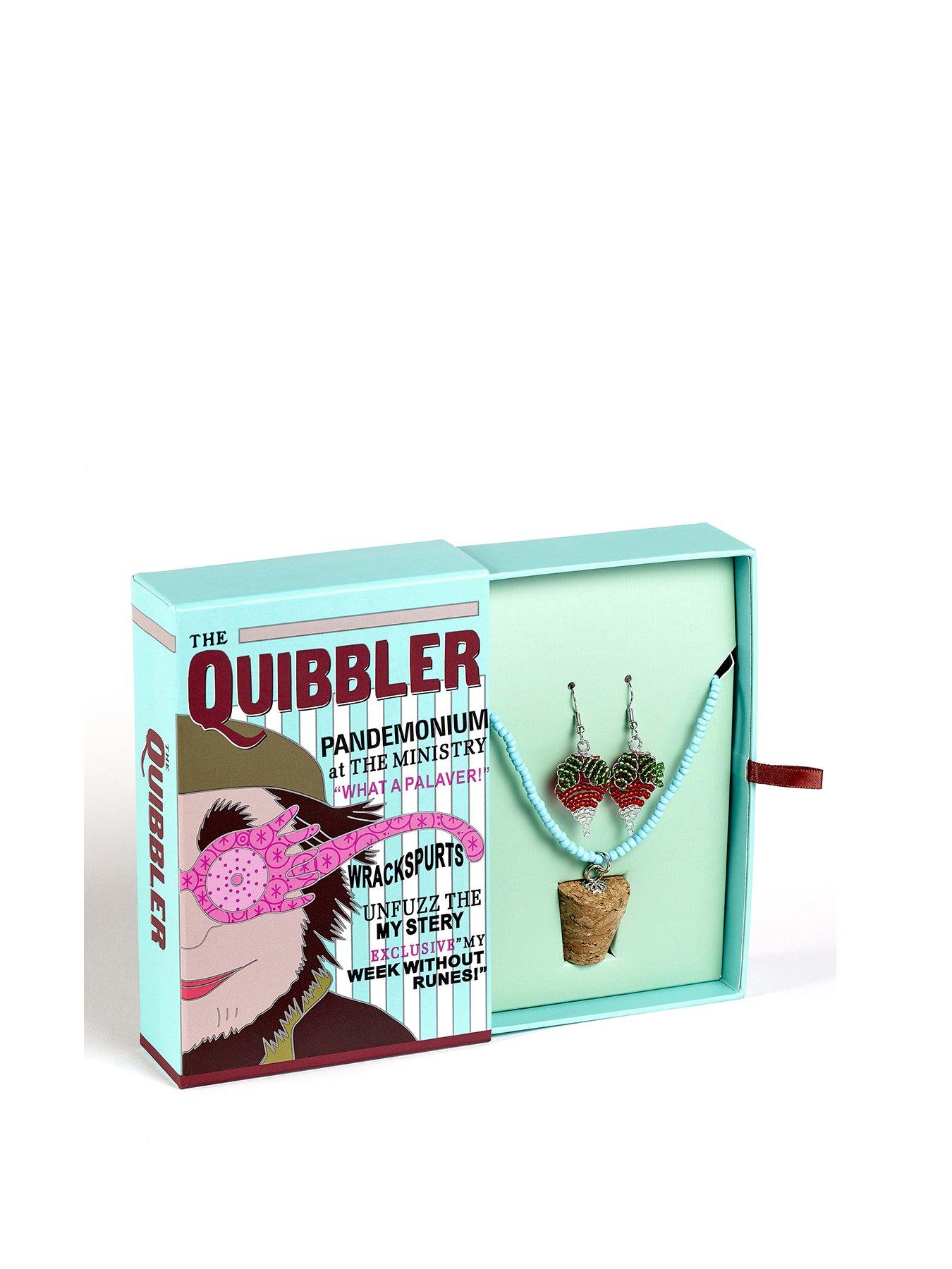 undefined Quibbler Gift Box with Luna Beaded Cork Charm Necklace  &  Radish Earrings