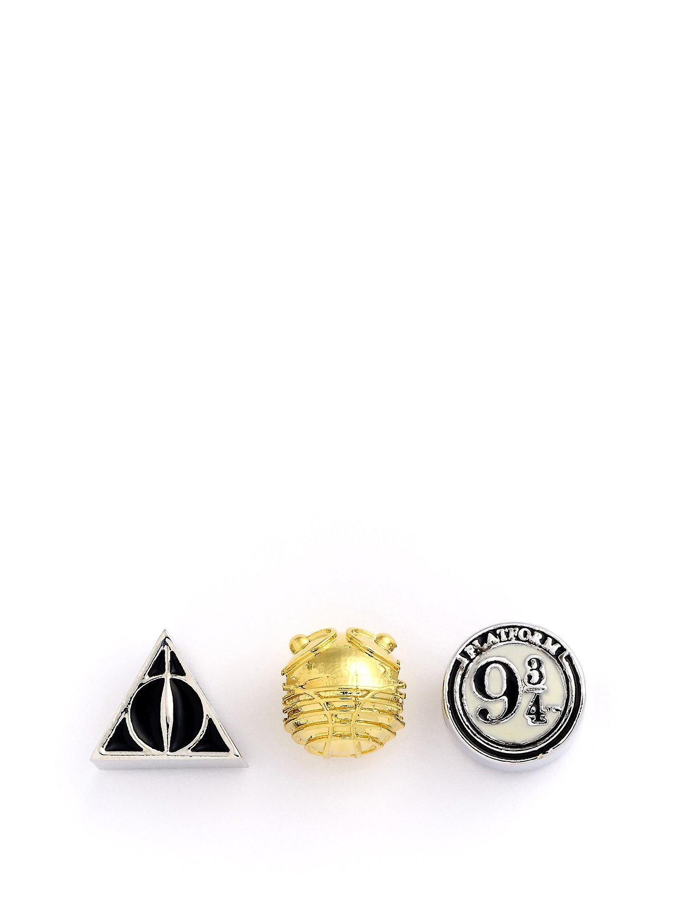 Harry Potter Set of 3 spacer Beads Deathly Hallows, Golden Snitch, Platform 9 3/4
