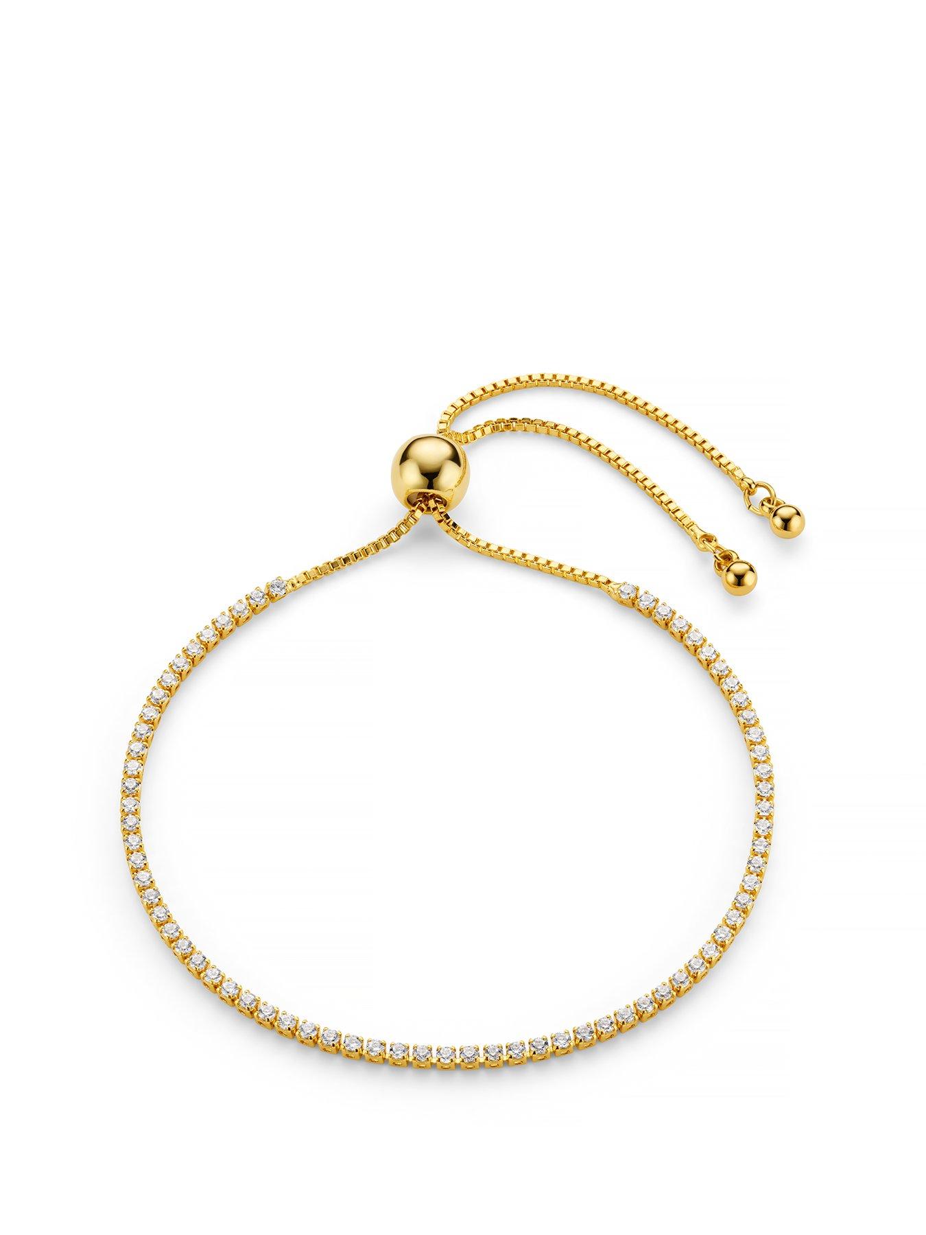 undefined Fine Crystal Tennis Slider Bracelet