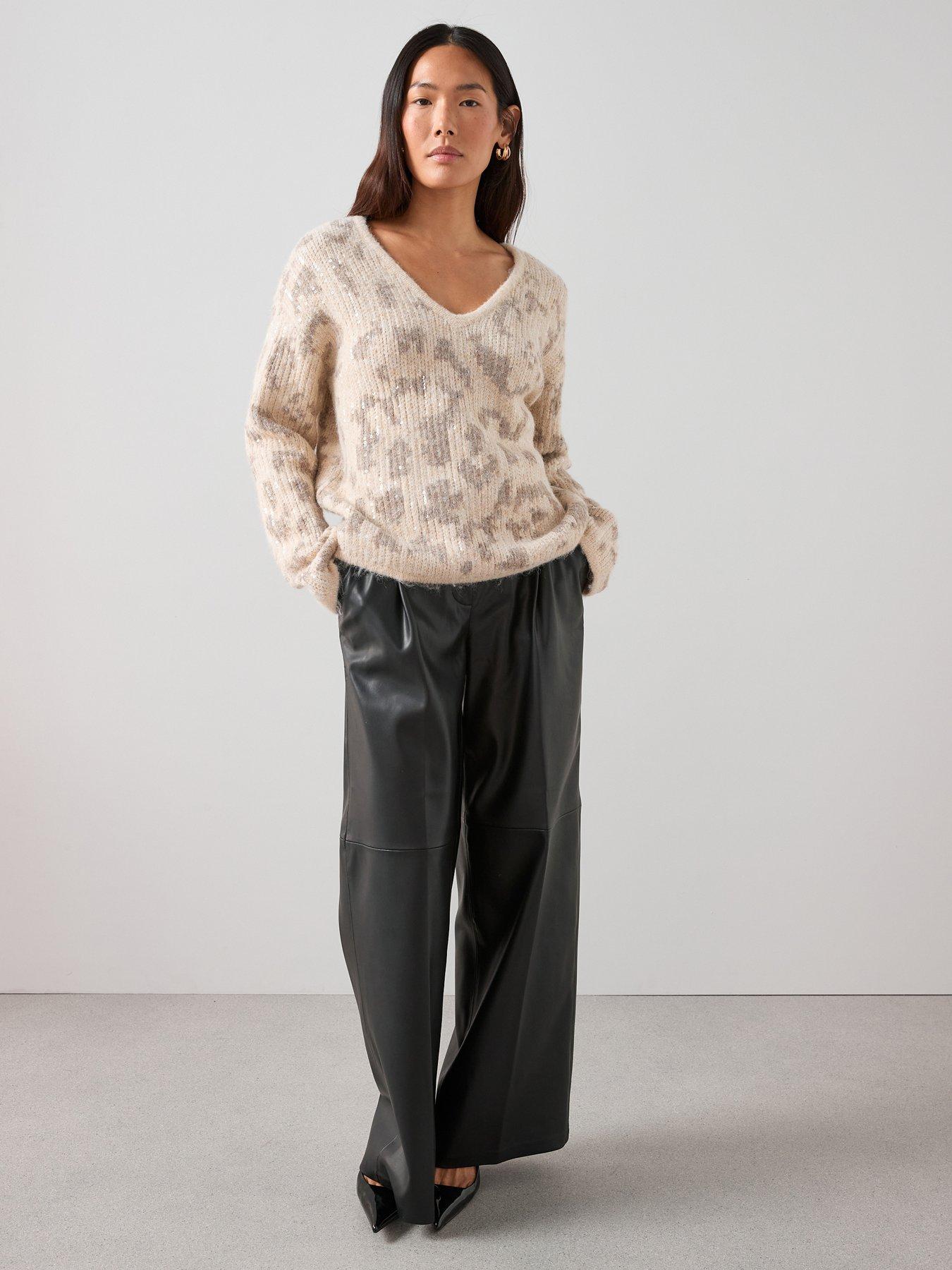 the-very-collection-v-neck-leopard-sequin-jumper-with-wool-neutral