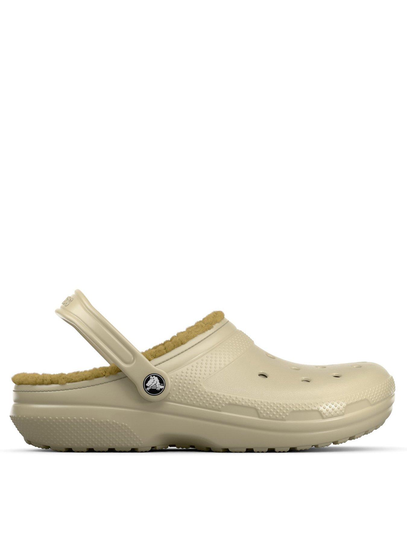 crocs-mens-classic-lined-clog-sandal-beige