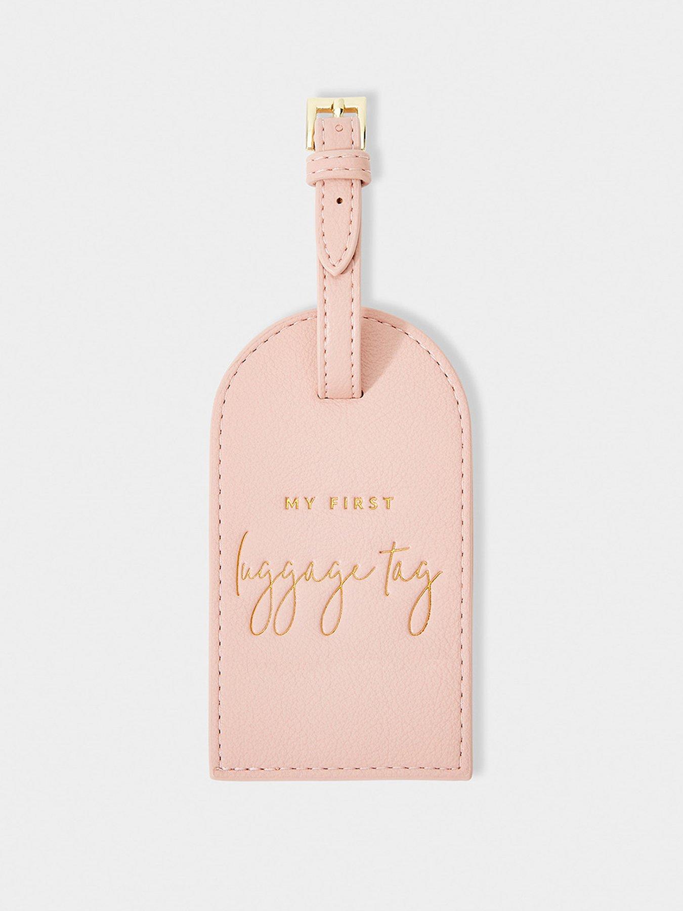Image 1 of 3 of Katie Loxton MY FIRST LUGGAGE TAG | Pink | 11.2cm x 6cm x 0.3cm