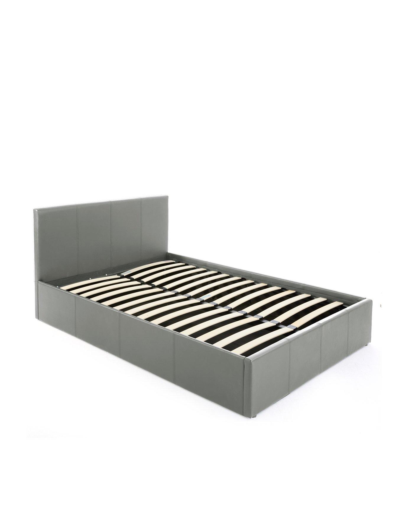 Image 3 of 7 of The Very Collection Marston Faux Leather Side Lift Up Storage Ottoman Bed with Mattress Options (Buy and SAVE!) - Grey - FSC&reg; Certified