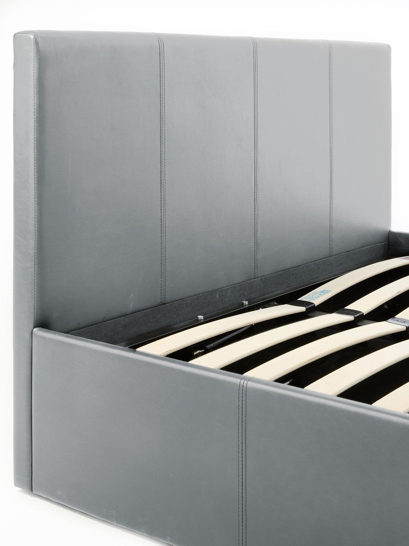 Image 5 of 7 of The Very Collection Marston Faux Leather Side Lift Up Storage Ottoman Bed with Mattress Options (Buy and SAVE!) - Grey - FSC&reg; Certified