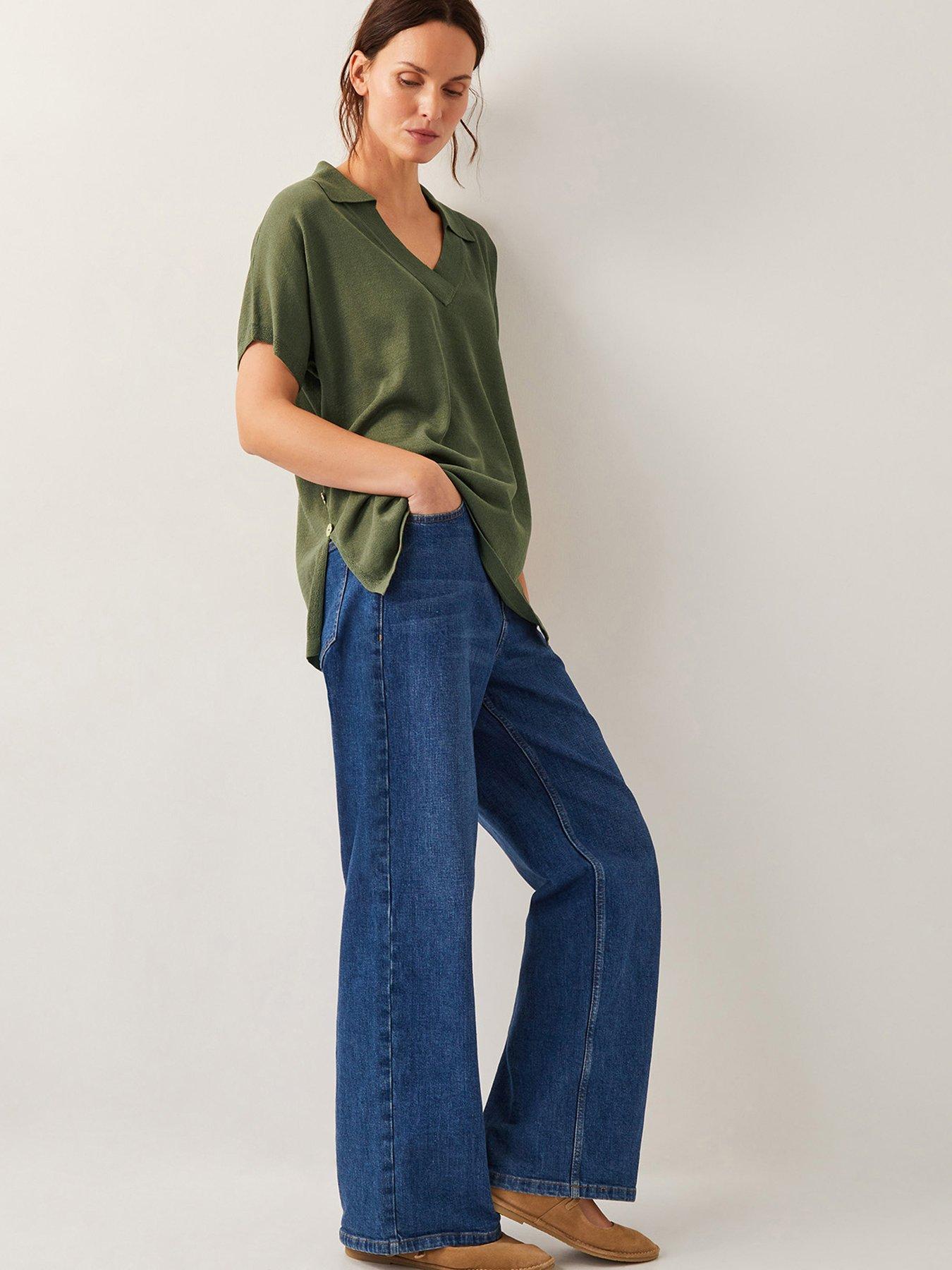 Image 4 of 6 of Monsoon Cloe Collar Jumper - Khaki