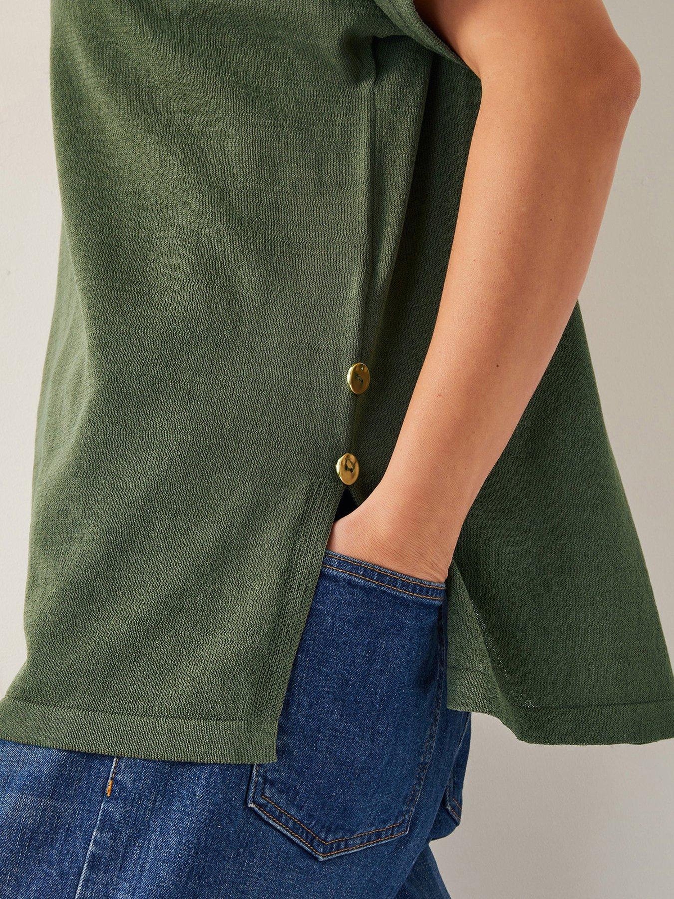 Image 5 of 6 of Monsoon Cloe Collar Jumper - Khaki