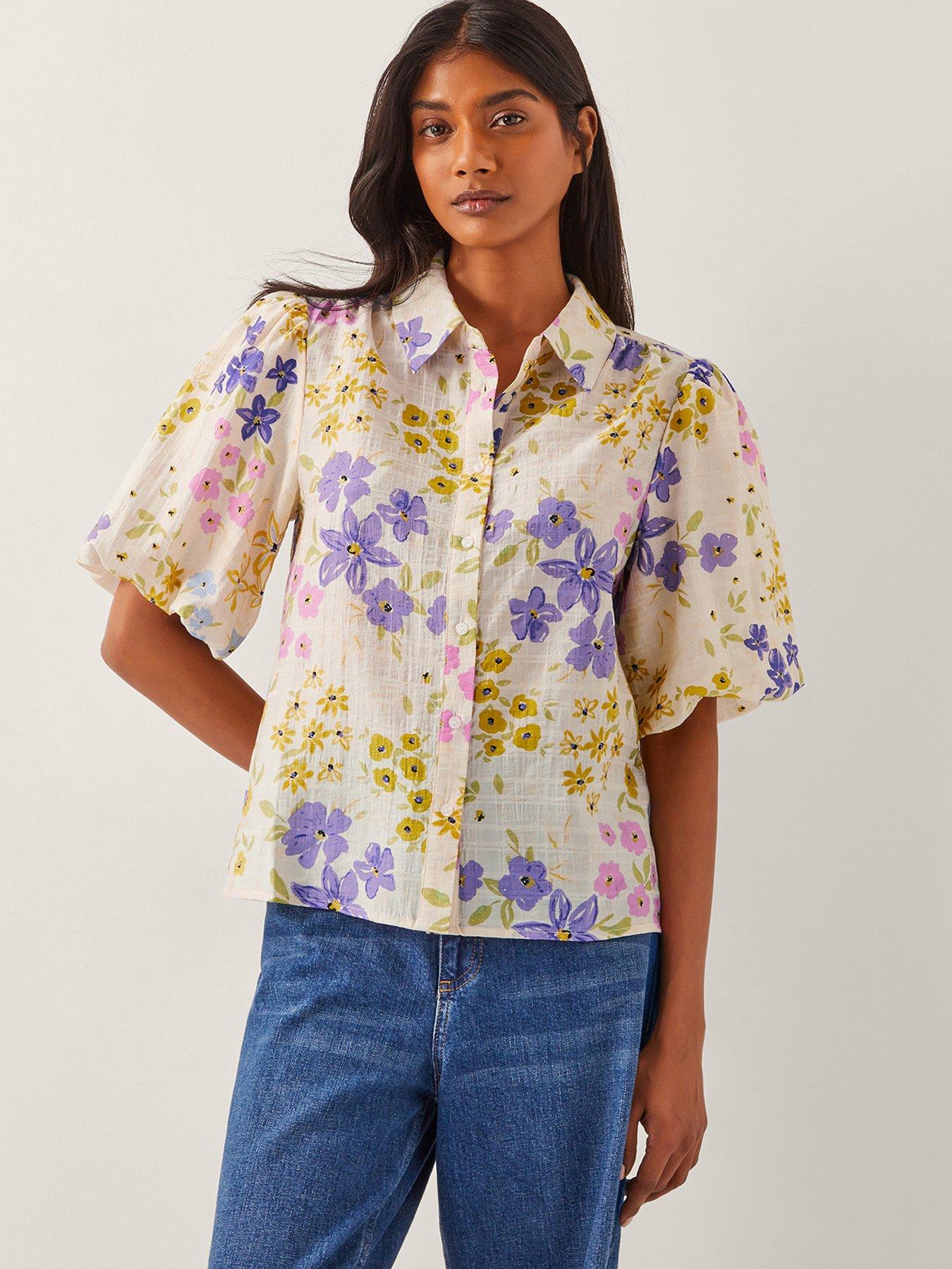undefined Madeline Floral Shirt - Ivory