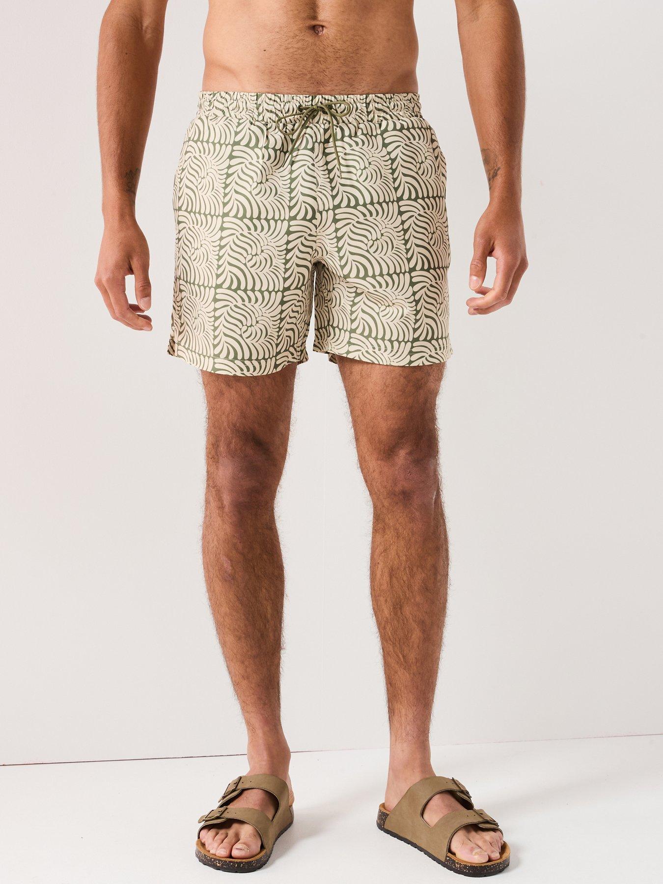 undefined Farah Colbert Floral Print Swim Shorts- Green