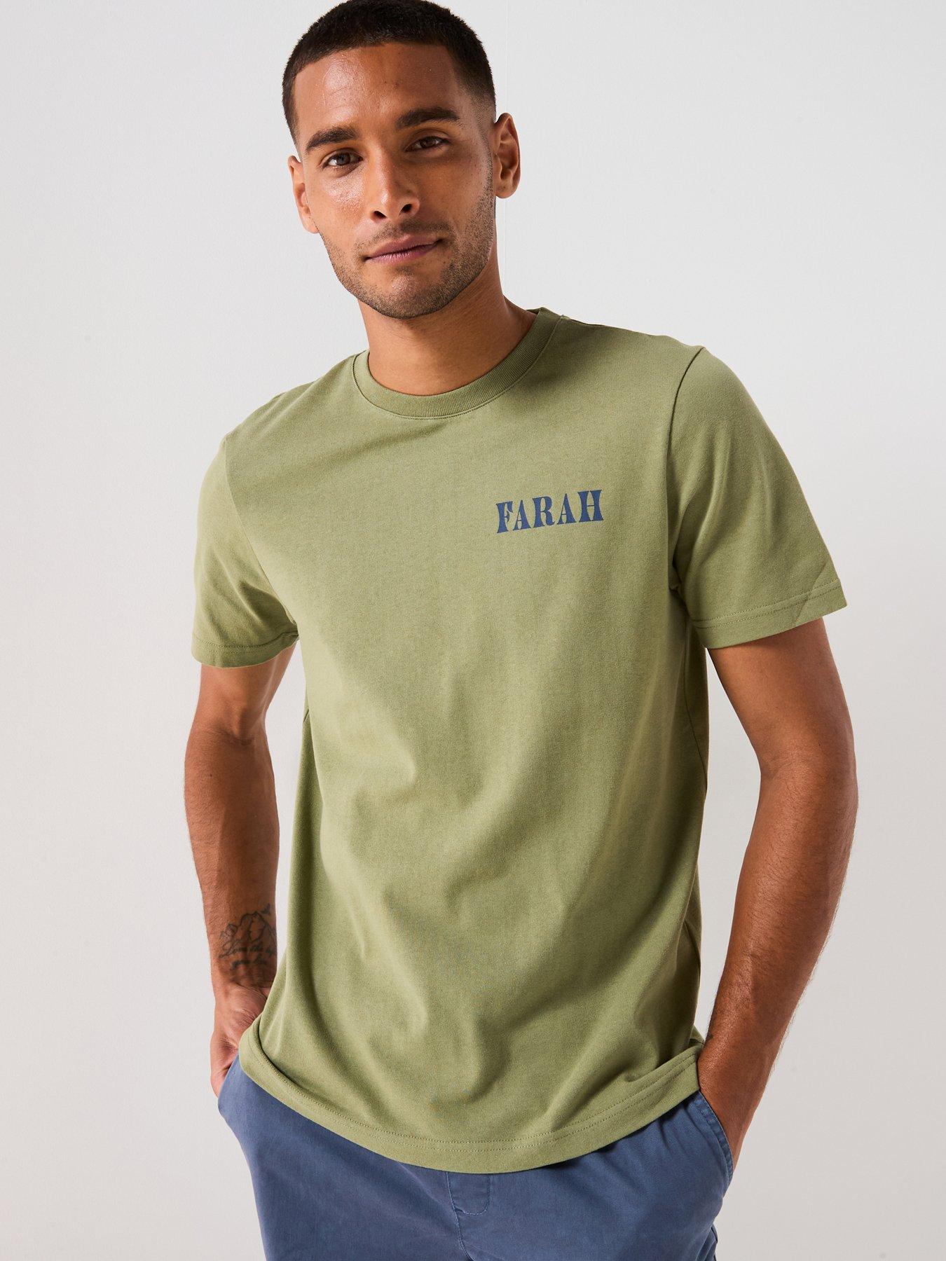 undefined Farah Bulford Back Print Graphic T-shirt- Green
