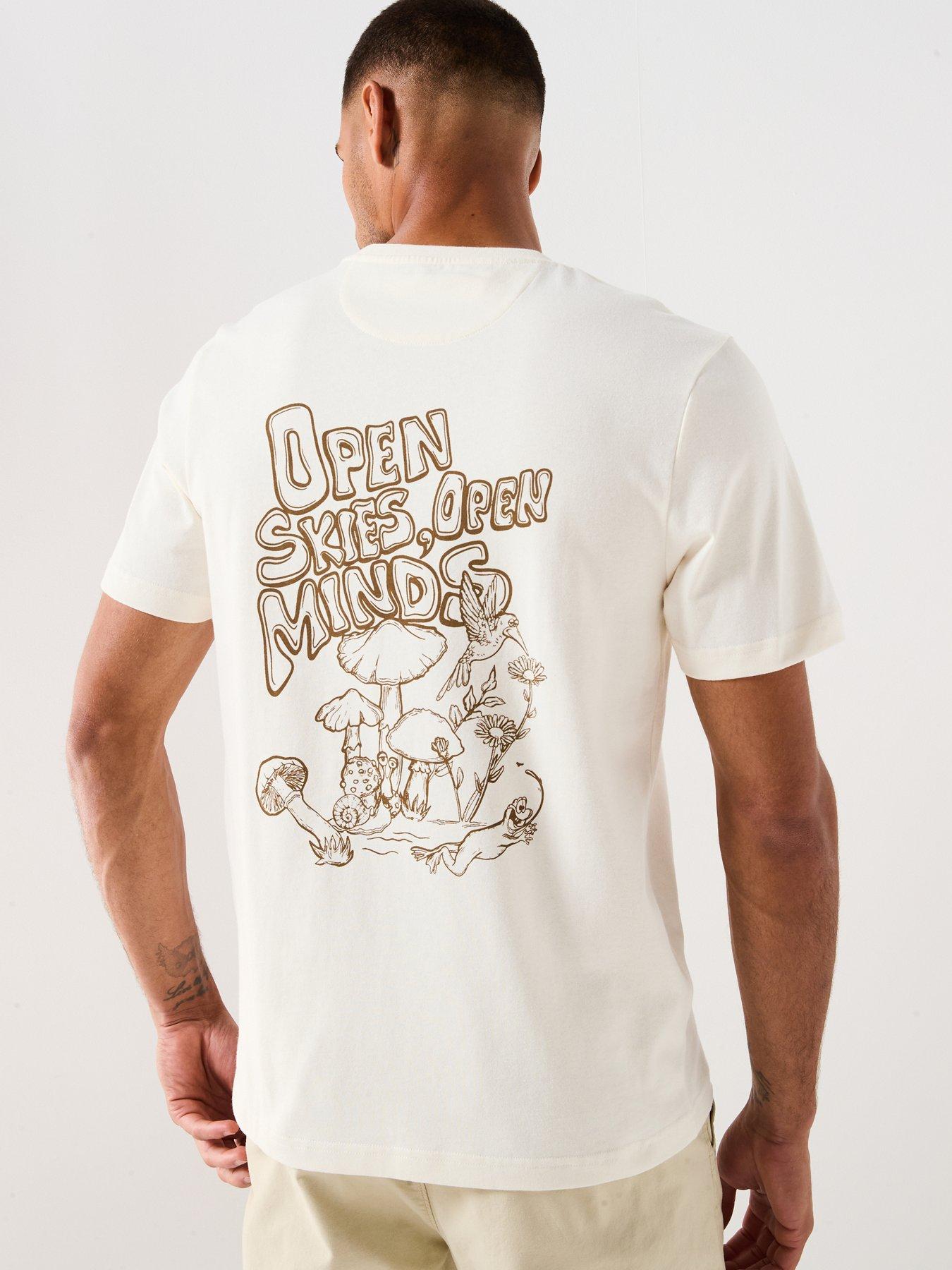 undefined Farah Normanton Back Print Graphic T-shirt- White