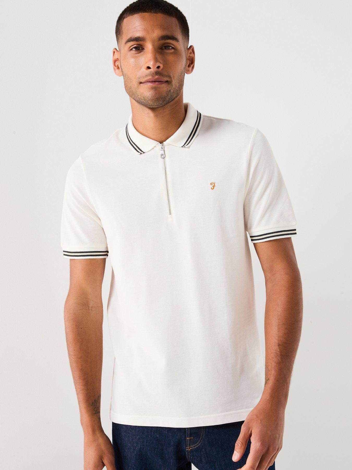 undefined Netton Zipped Polo Shirt- White