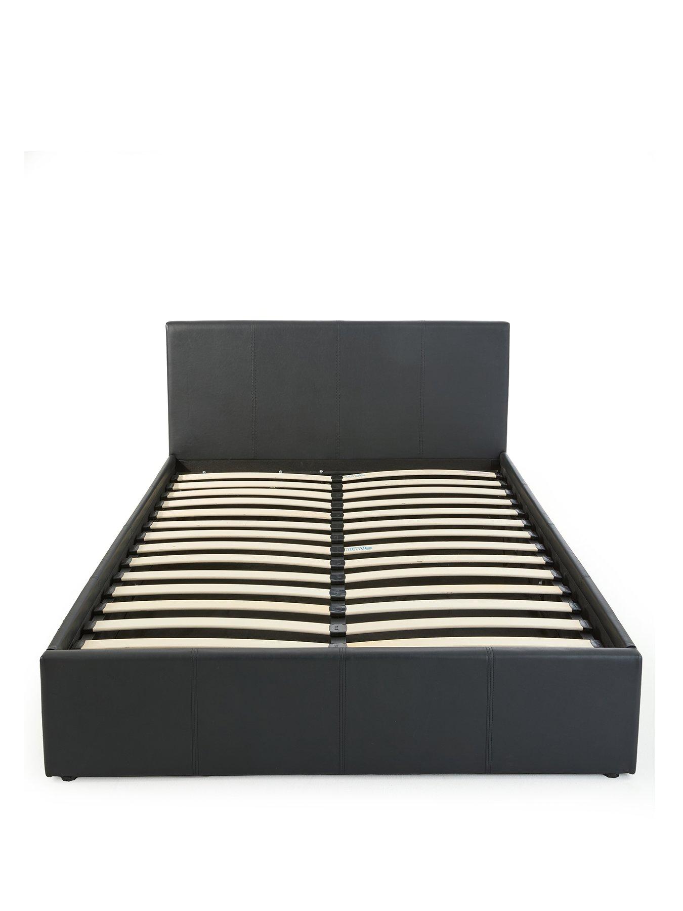 Image 2 of 7 of The Very Collection Marston Faux Leather Side&nbsp;Lift Up Storage Ottoman Bed with Mattress Options (Buy and SAVE!)&nbsp;- Black - FSC&reg; Certified