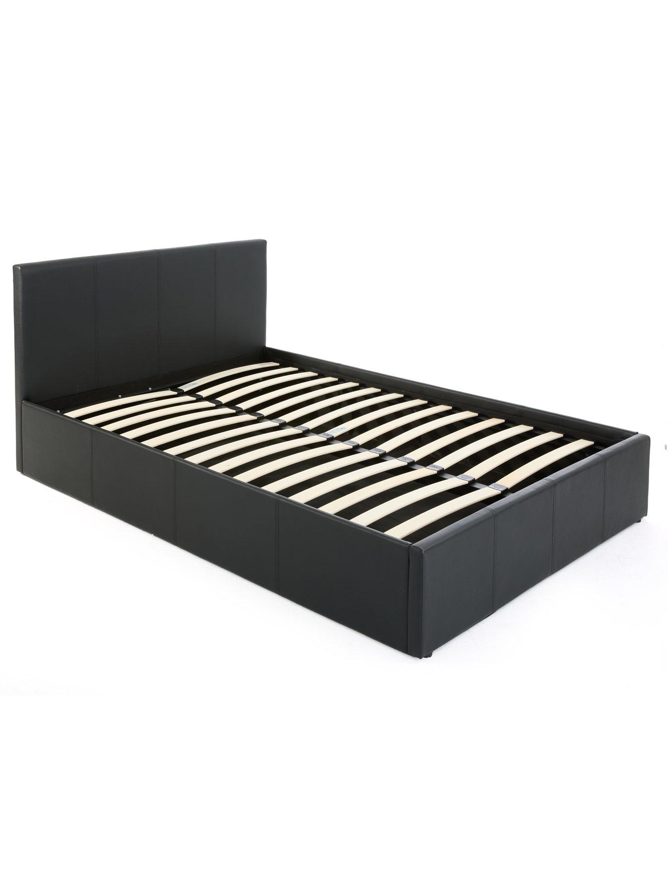 Image 3 of 7 of The Very Collection Marston Faux Leather Side&nbsp;Lift Up Storage Ottoman Bed with Mattress Options (Buy and SAVE!)&nbsp;- Black - FSC&reg; Certified