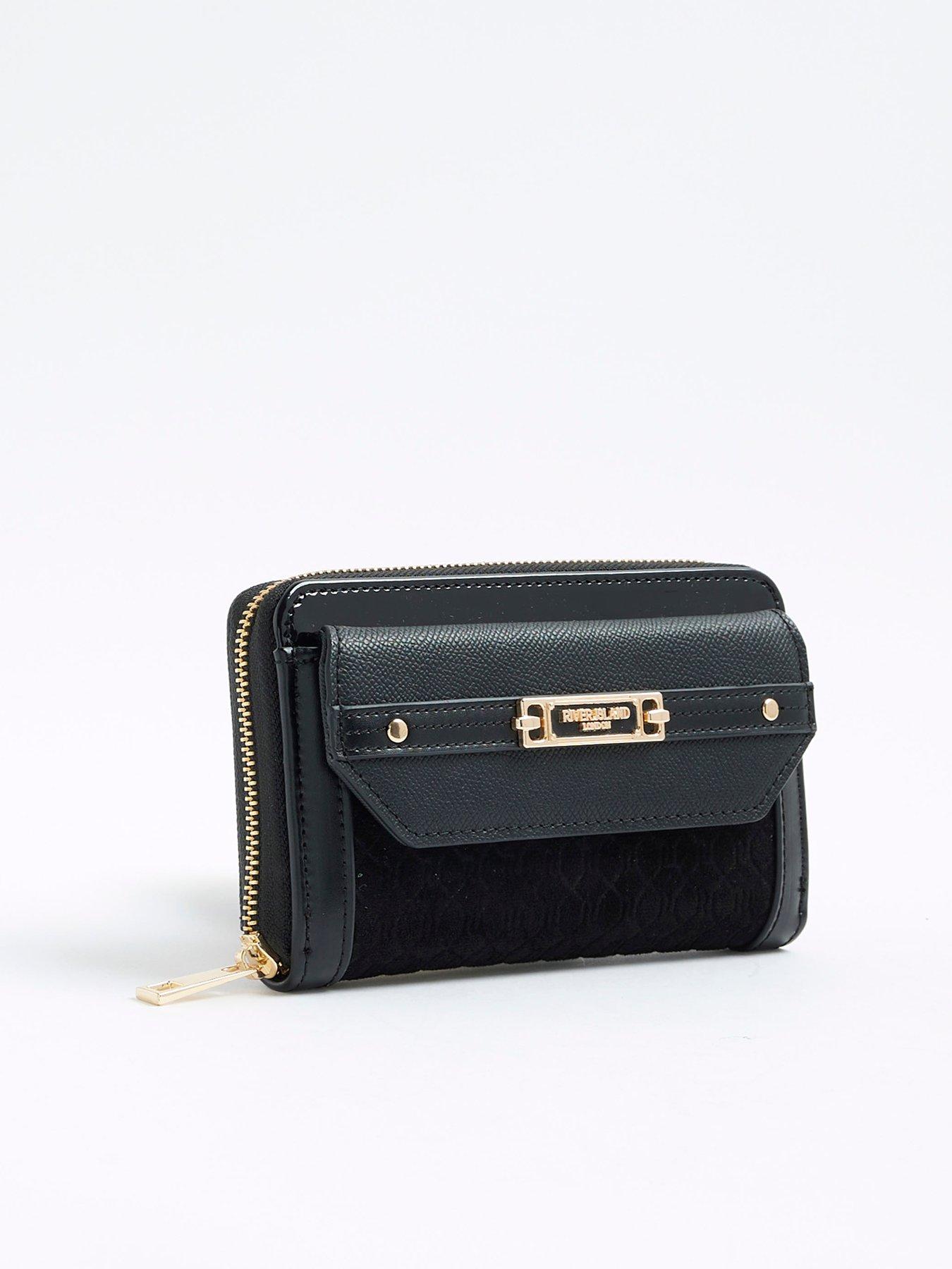Image 2 of 5 of River Island Embossed Envelope Bag - Black