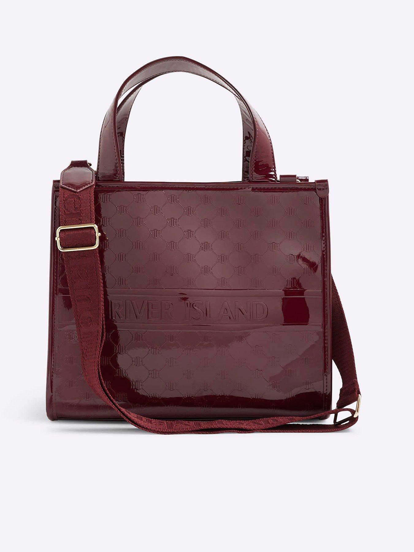 undefined Embossed Tote Bag - Red