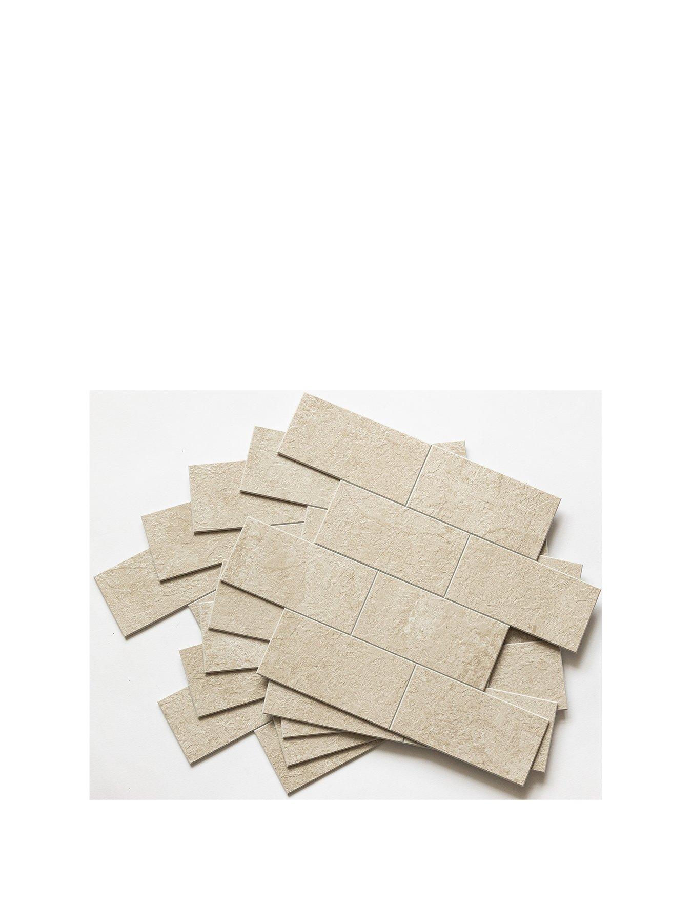 Image 2 of 8 of D-C-Fix Sand Stone Premium Self Adhesive Composite Wall Tiles 30.5cm (w) X 30.5cm (h) X 3mm (d) - 5 Pack