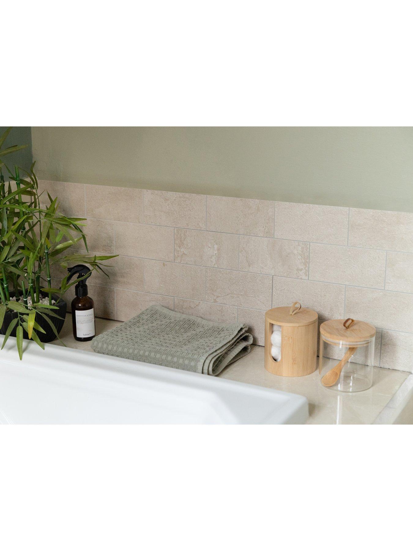 Image 4 of 8 of D-C-Fix Sand Stone Premium Self Adhesive Composite Wall Tiles 30.5cm (w) X 30.5cm (h) X 3mm (d) - 5 Pack