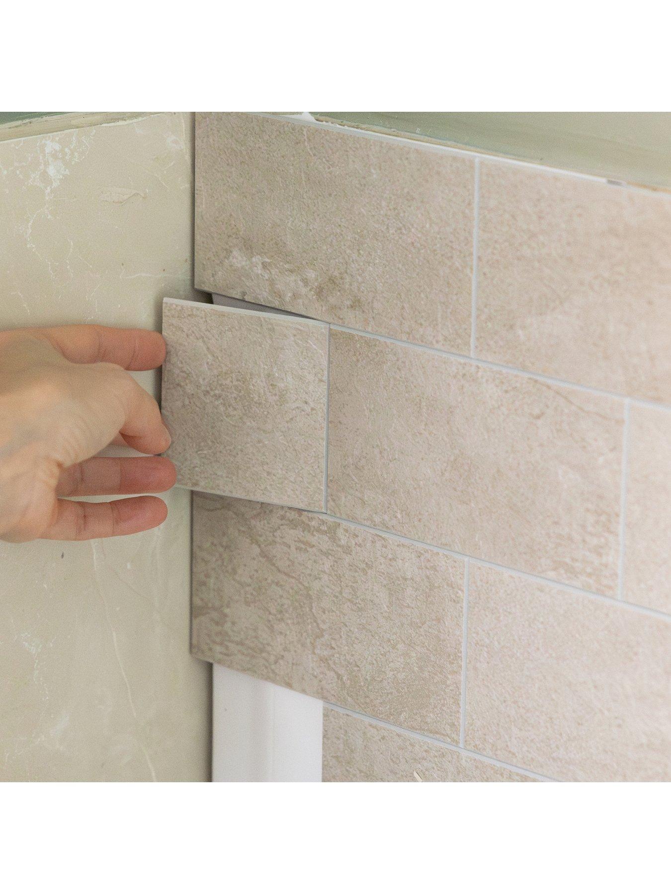 Image 5 of 8 of D-C-Fix Sand Stone Premium Self Adhesive Composite Wall Tiles 30.5cm (w) X 30.5cm (h) X 3mm (d) - 5 Pack