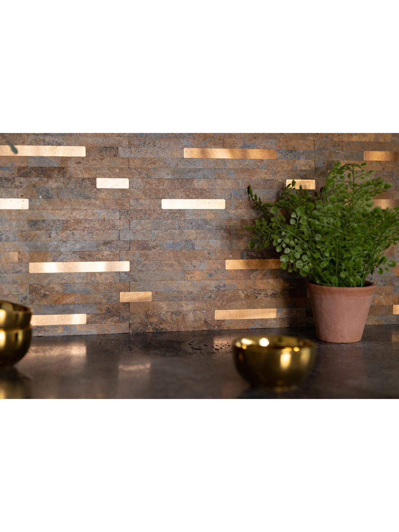 Image 5 of 8 of D-C-Fix Slate Premium Self Adhesive Composite Wall Tiles 29.2cm (w) X 29.7cm (h) X 3mm (d) - 10 Pack