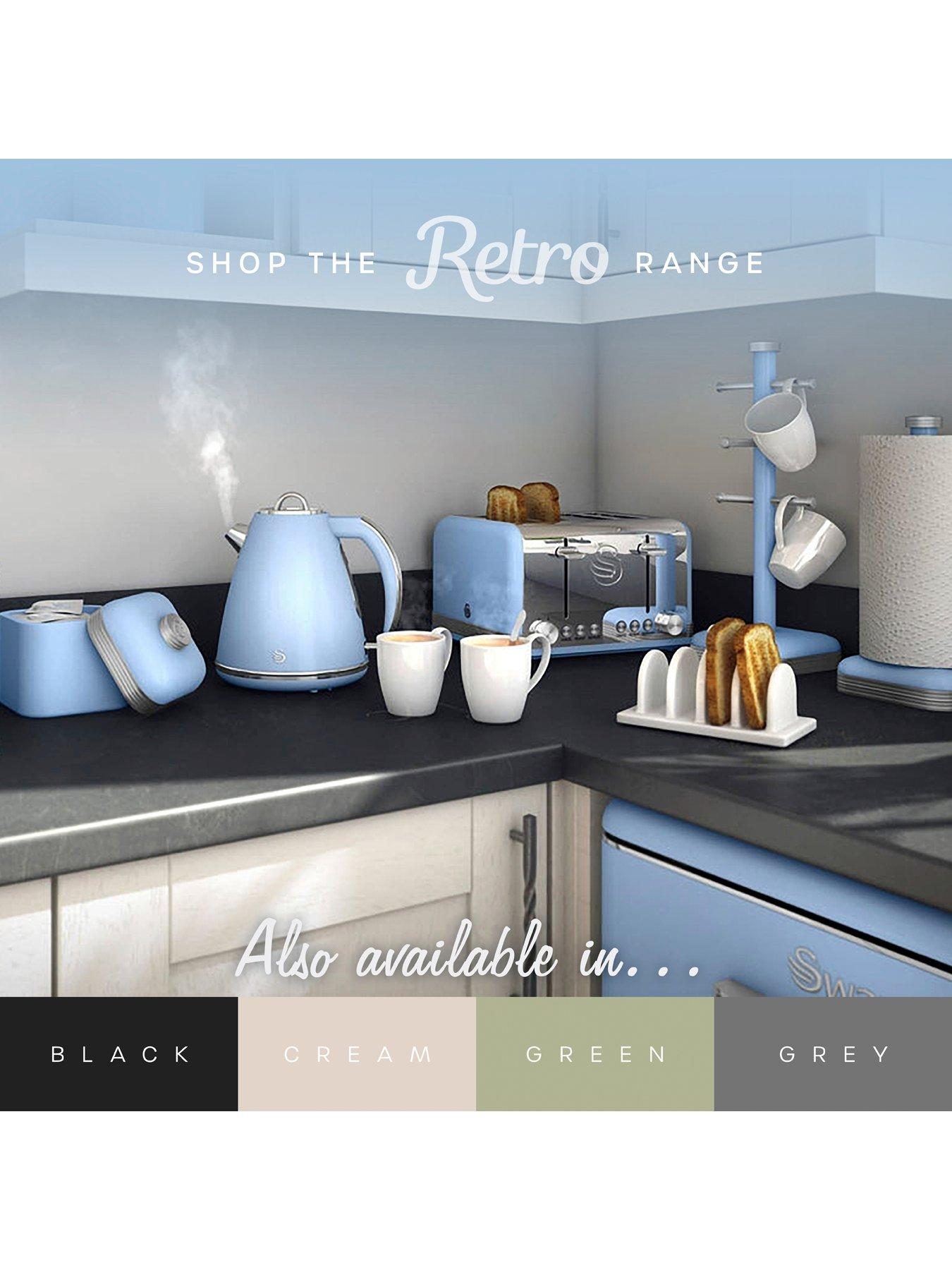 Image 5 of 6 of Swan SR11035BLNE Retro Under Counter Fridge, 90L - Blue