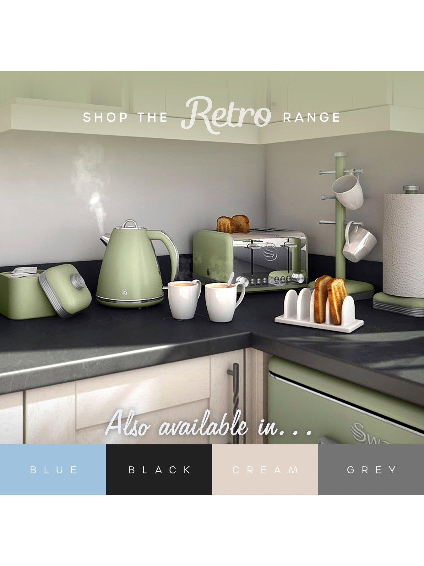 Image 5 of 6 of Swan SR11035GNE Retro Green Under-Counter Fridge 90L