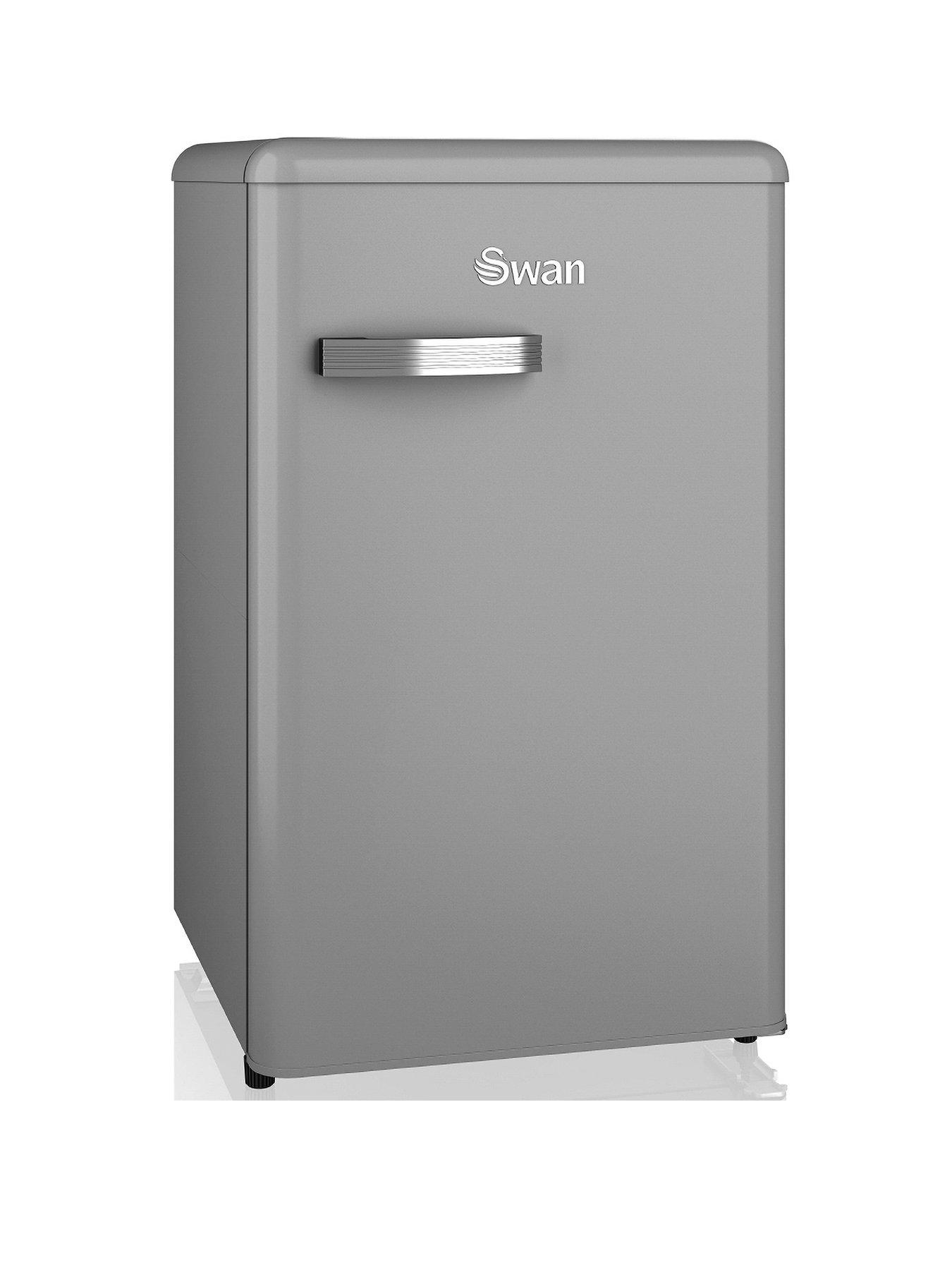 undefined SR11035GRNE Retro Grey Under-Counter Fridge 90L