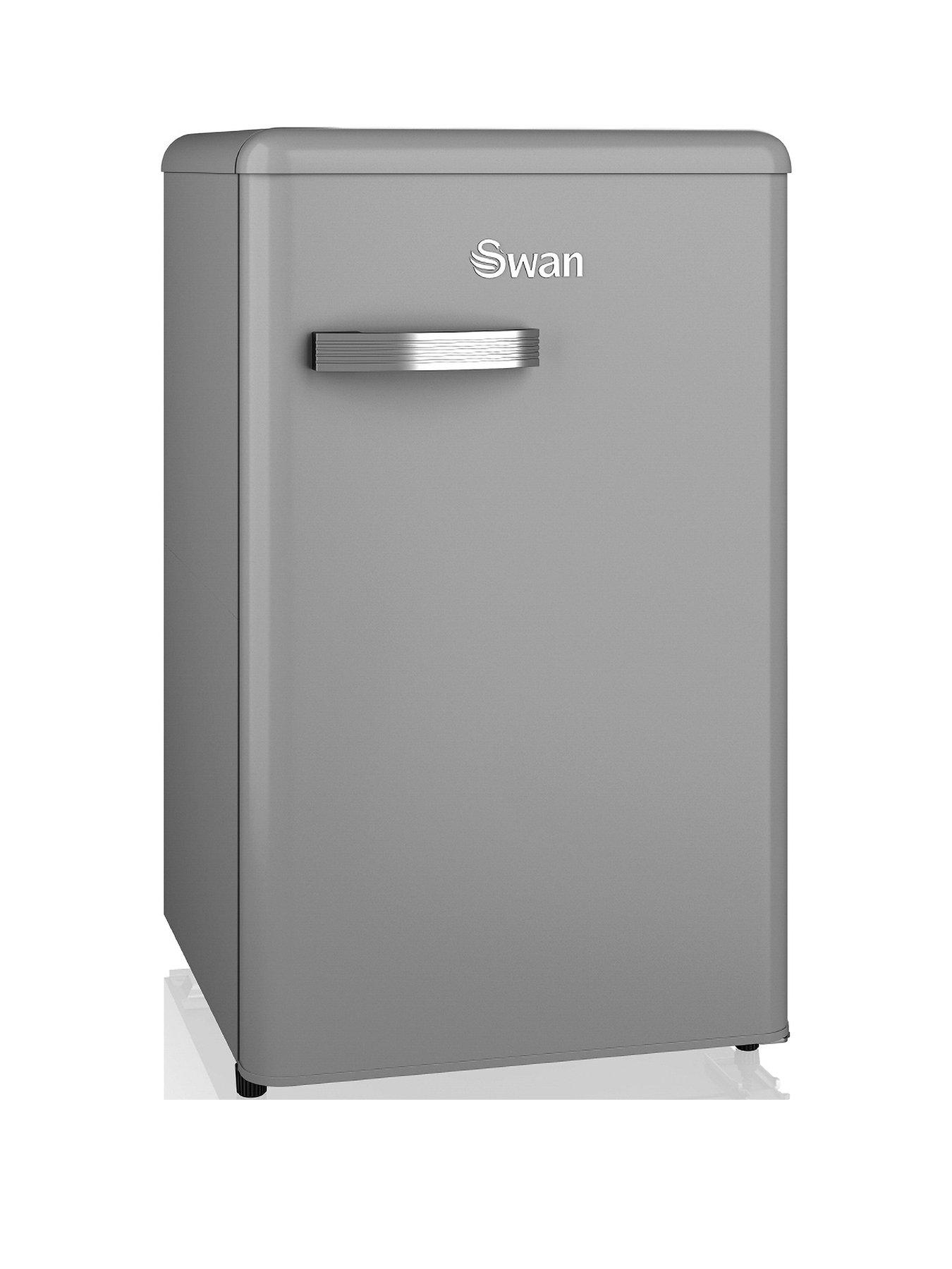 undefined SR11035GRNE Retro Grey Under-Counter Fridge 90L
