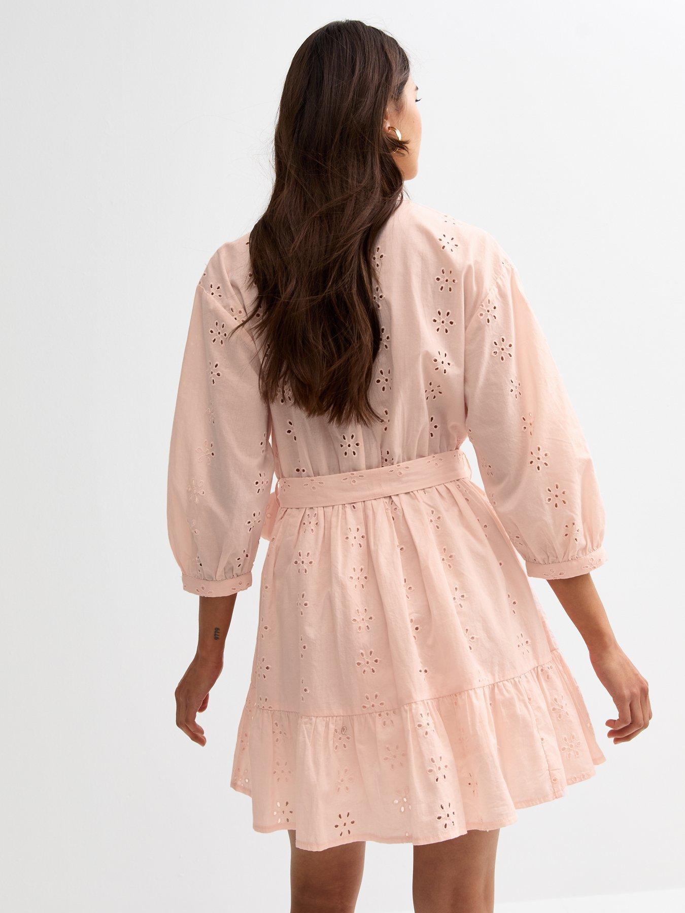strapless open back dress Donna Smock Dress: Shop Gorgeous Floral Embroidery main image 1